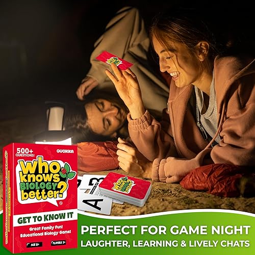 Vista 5 de QUOKKA ¿Quién sabe mejor? - Biología - Juego de preguntas de tarjetas familiares Preguntas divertidas de aprendizaje y educación para familias