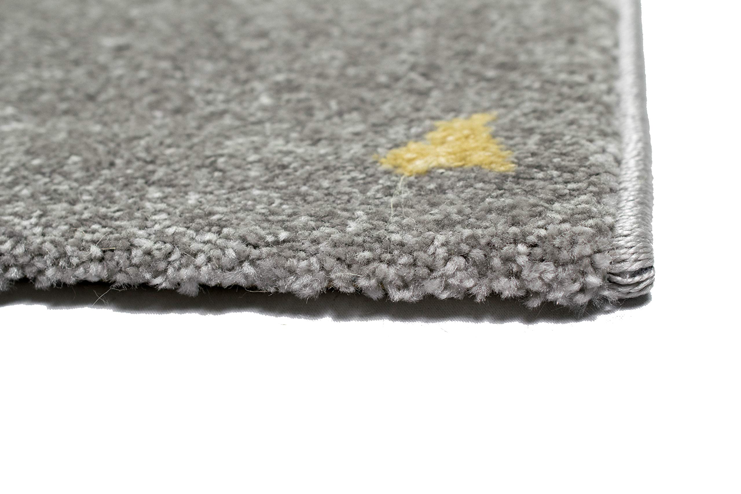 Teppich-Traum Nuage Tapis pour Enfants Tapis de Chambre pour Enfants Gris Bleu Rose Größe 160 cm Rund