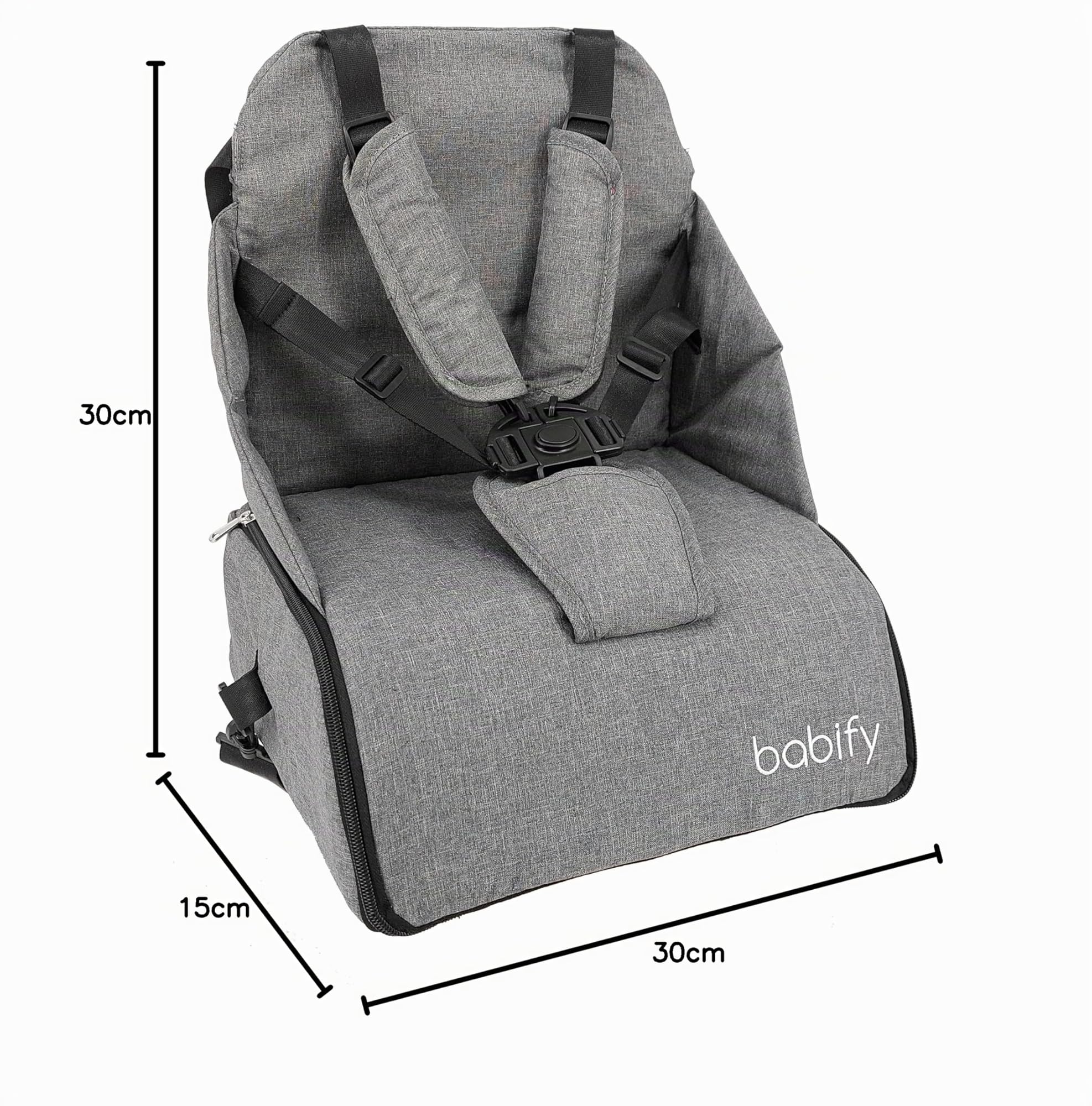 Babify Seggiolone da viaggio 2 in 1 Soft Grey