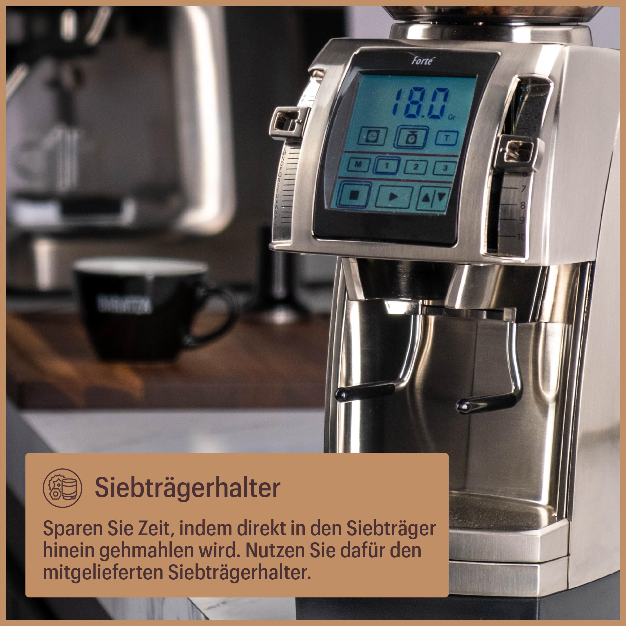 Baratza Forte AP Kaffeemühle, Edelstahl | Elektrische Kaffeemühle mit Flachen Keramik-Grate, Touchscreen, Für Espresso, Capucchino, oder Individuelle Dosierung