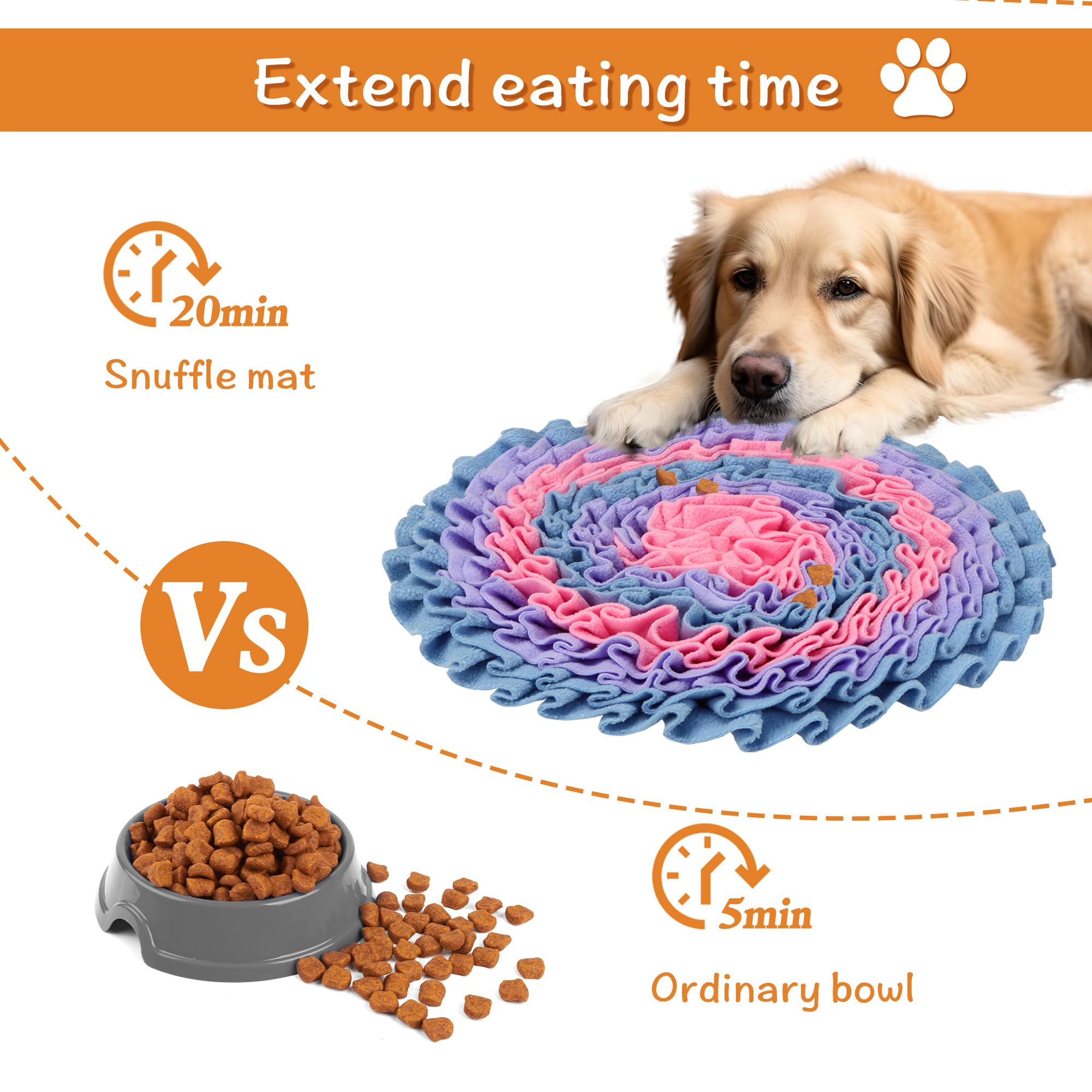 Lot de 2 tapis à renifler pour chiens - Tapis à renifler pour chiot, chat - Jouets interactifs pour l'entraînement aux odeurs pour les compétences de recherche de nourriture et soulagement
