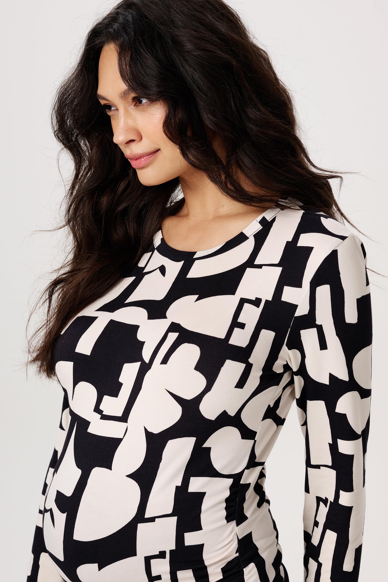 Koszulka Kobiety Eura Top Long Sleeve All Over Print