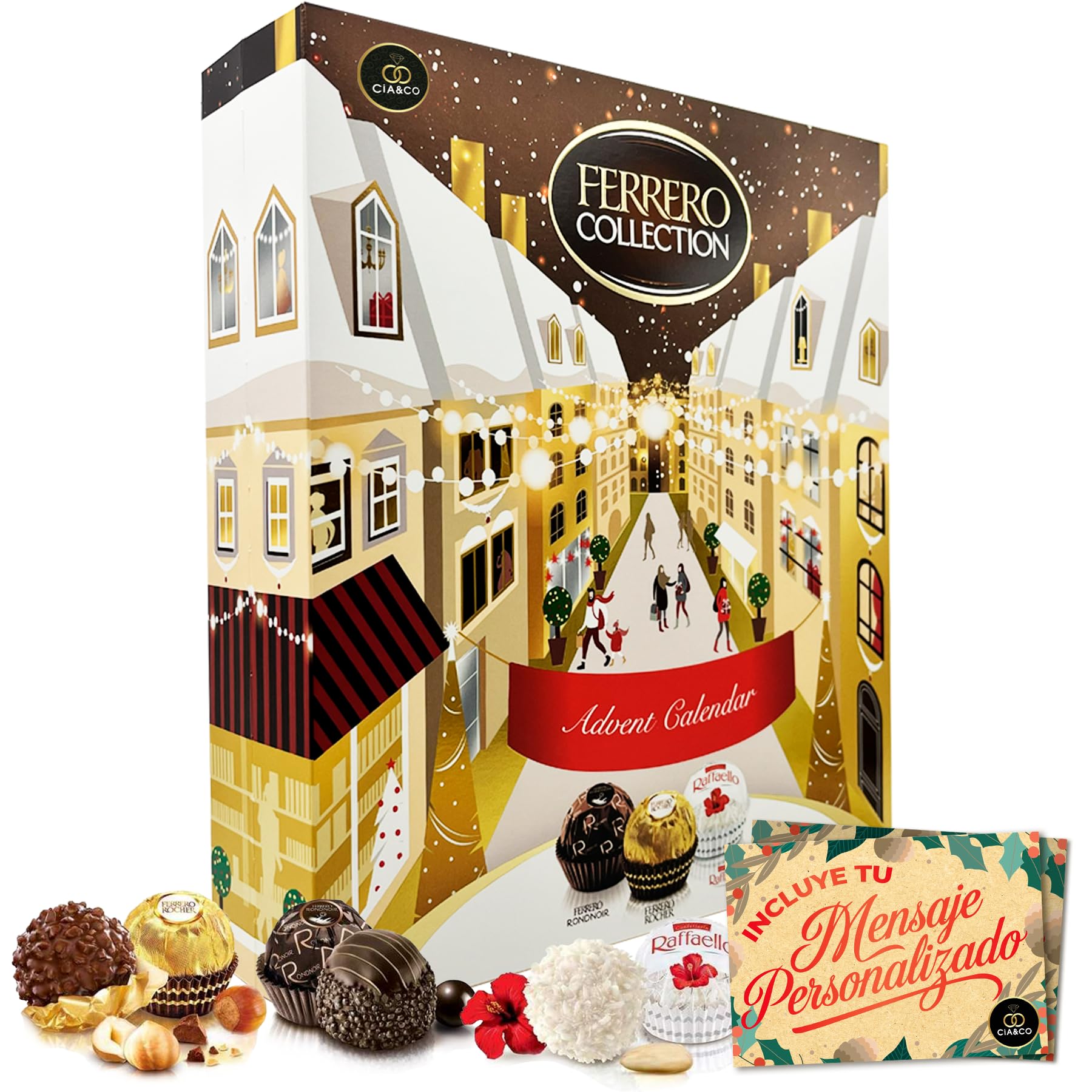 FERRERO COLLECTION Calendario de Adviento 2025 24 Bombones Gourmet 271 g Edición Premium Navideña