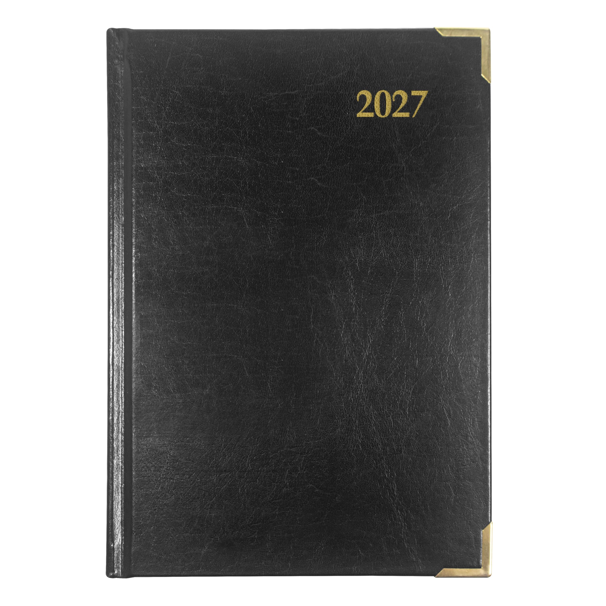 Brownline® 2027 Executive Wochenplaner Terminkalender Terminkalender 12 Monate Januar bis Dezember genähte Bindung 20,8 x 14,3 cm schwarz dreisprachig (CBE507)