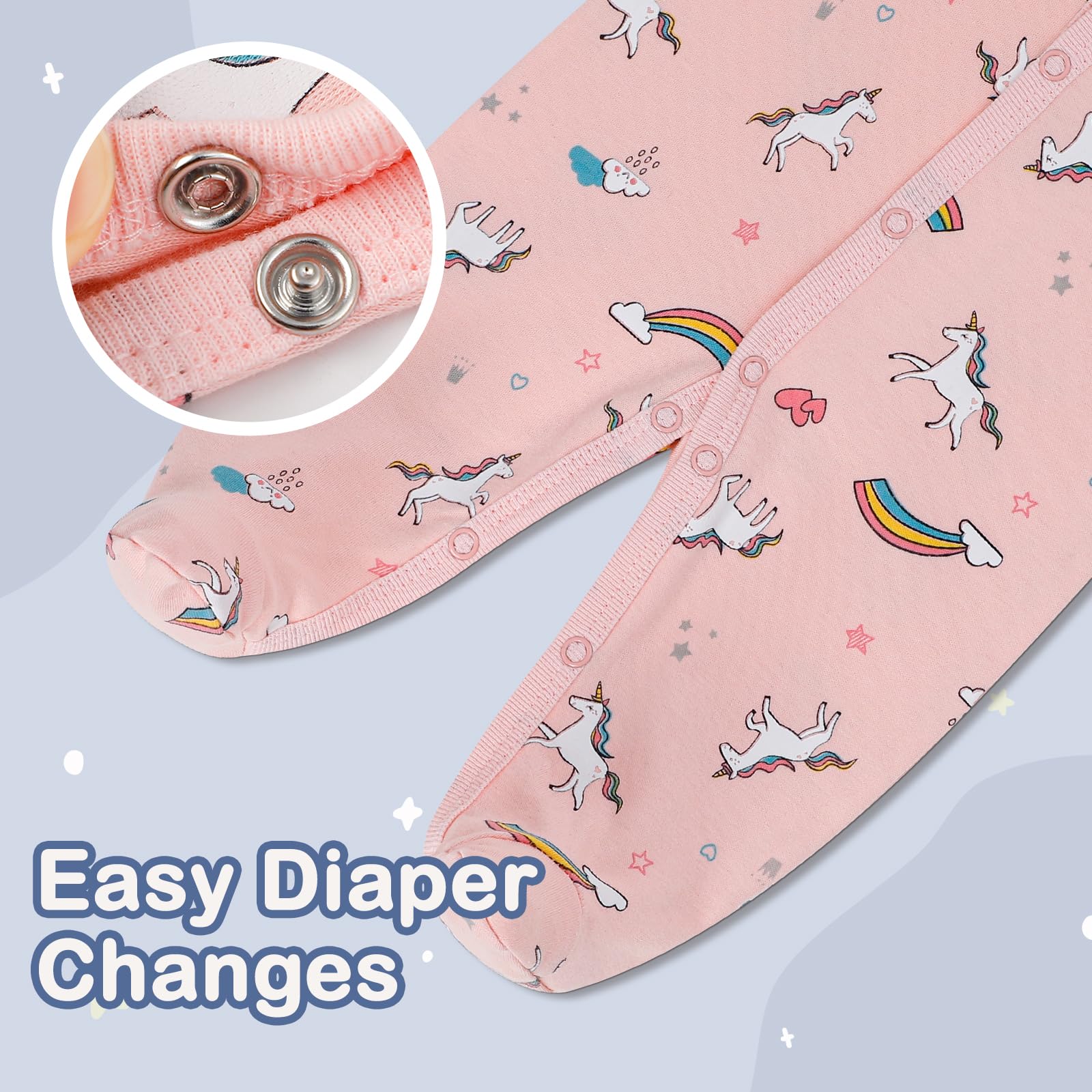 MK MATT KEELY Combinaison Bébé Garçon Fille Grenouillere Coton Body Bebe Recouvre Les Pieds Vêtements Bebe
