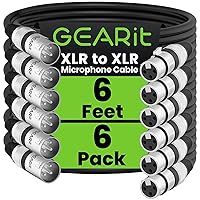 Vista 21 de GEARit XLR - Cable de micrófono macho a hembra (1 pie, paquete de 2) mezclador blindado equilibrado de 3 pines, estudio de grabación, podcast