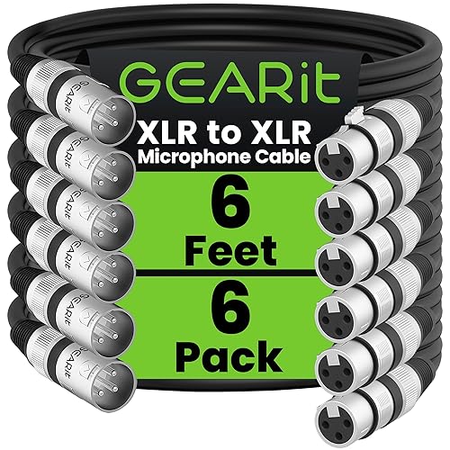 Miniatura 13 de GEARit XLR - Cable de micrófono macho a hembra (15 pies, paquete de 6) mezclador blindado equilibrado de 3 pines, estudio de grabación, podcast