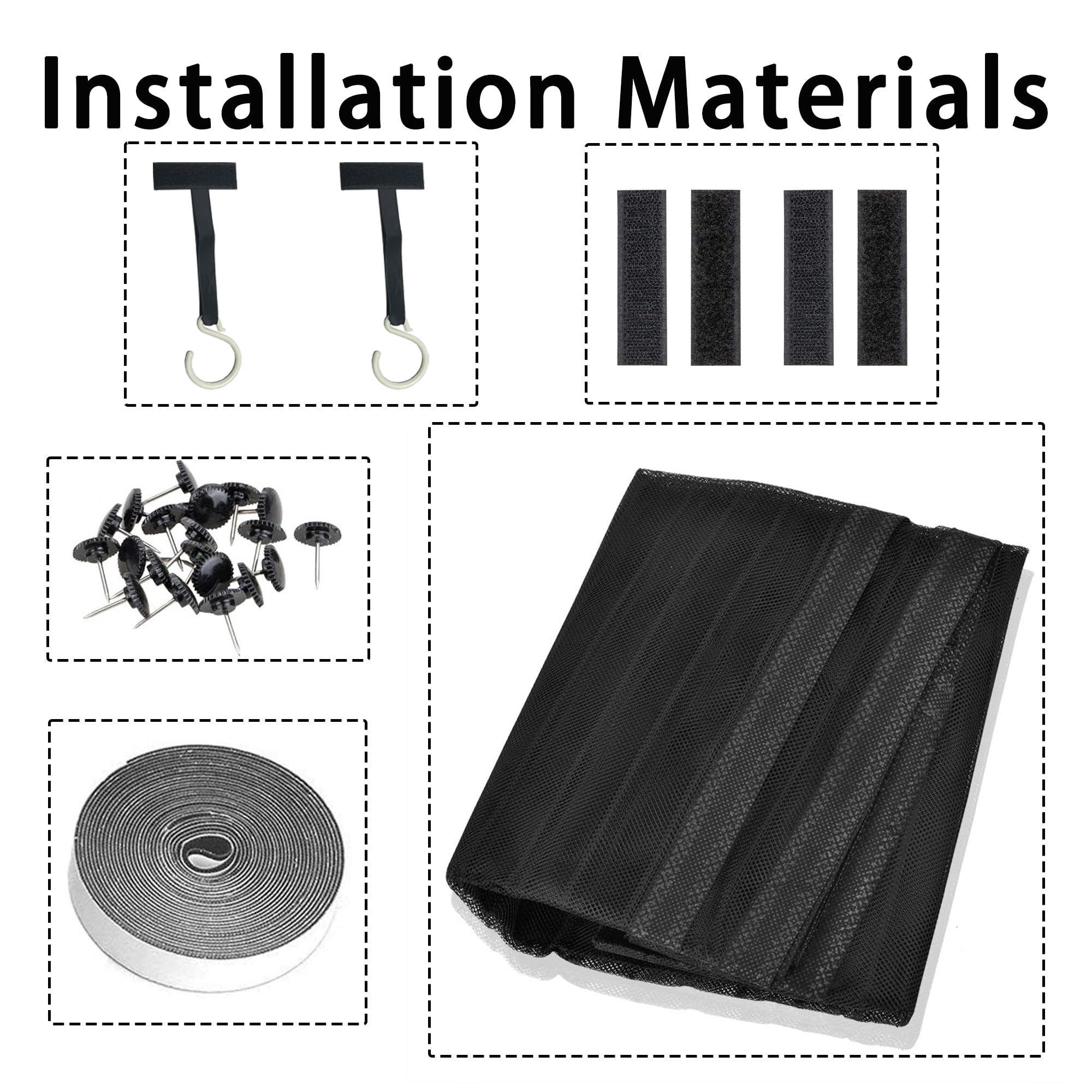 Fliegennetz Fenster Magnet 205 x 206 cm Insektenschutz Magnetvorhang Fliegennetz Moskitonetz Ohne Bohren mit Starkem Klettband für Terrassentür Und Fenster, Weiß