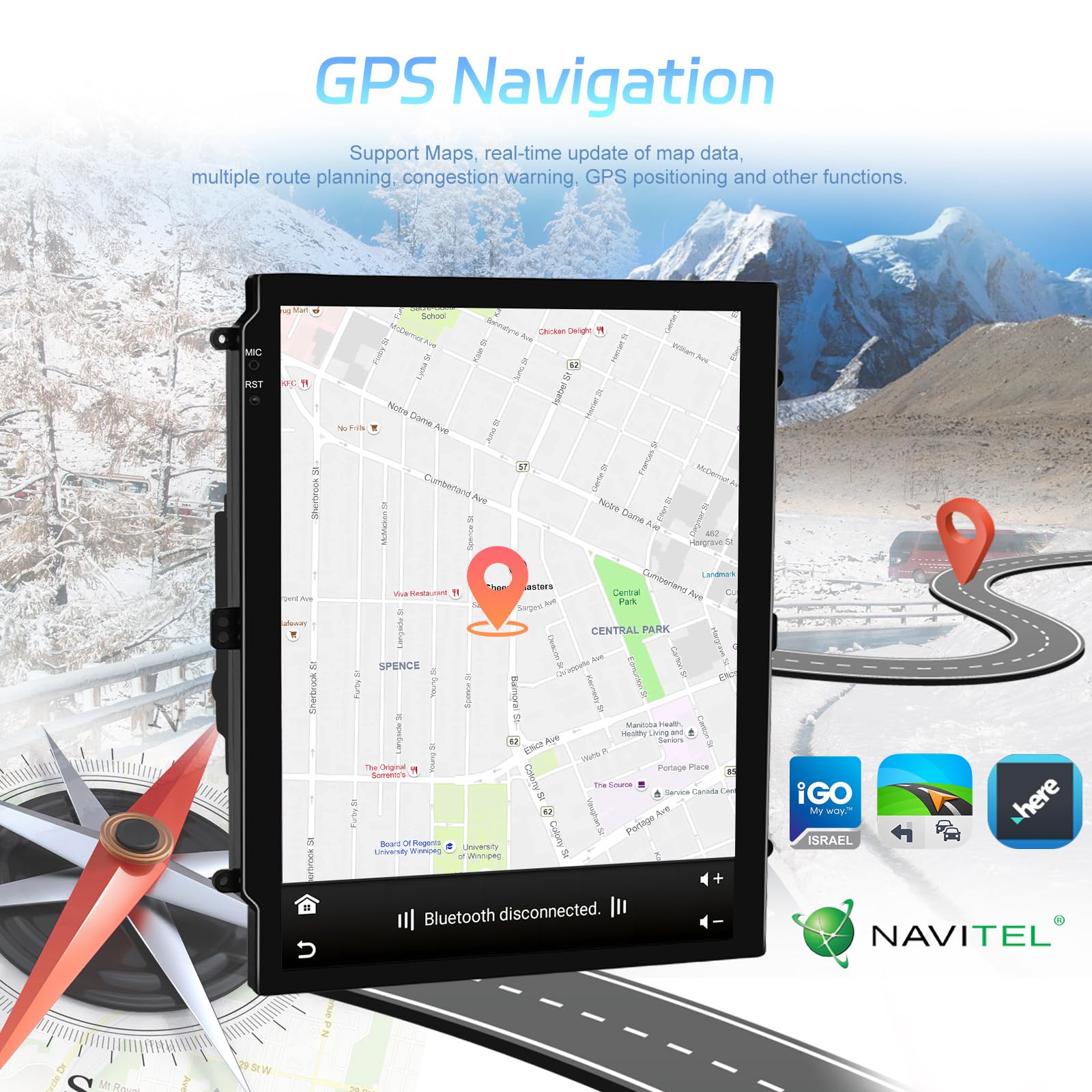 Android 15 Car Radio dla C-adillac Escalade GMT900 SLS (2007-2012) Wymiana Stereo Head Unit 9,7" QLED Touchscreen z odtwarzaczem multimedialnym Carplay GPS Navigation,M700s