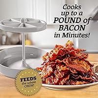 Vista 4 de Microwave Bacon Cooker - Bacon Wizard Cooks 1LB of Strips & Reduces Fat by 40% - Use for Easy Big Game Meal Prep - Crispier, Healthier, Quicker