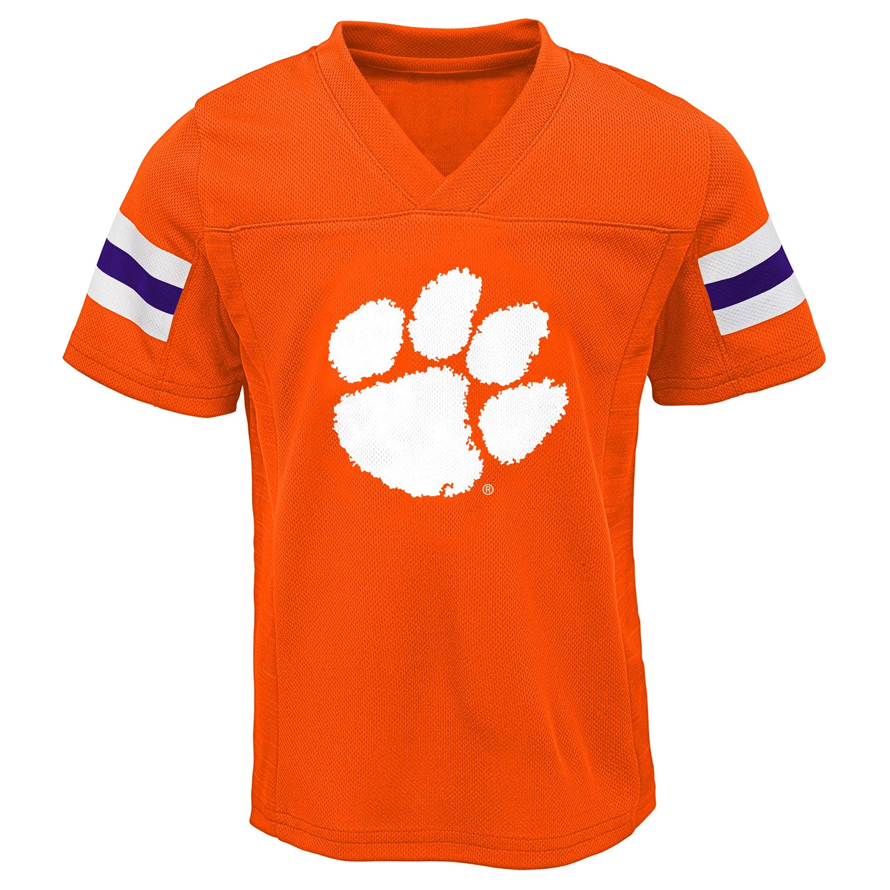 Outerstuff NCAA Little Boys (4-7) Training Camp Short Sleeve Top and Pant Set, Clemson Tigers, Large (7)