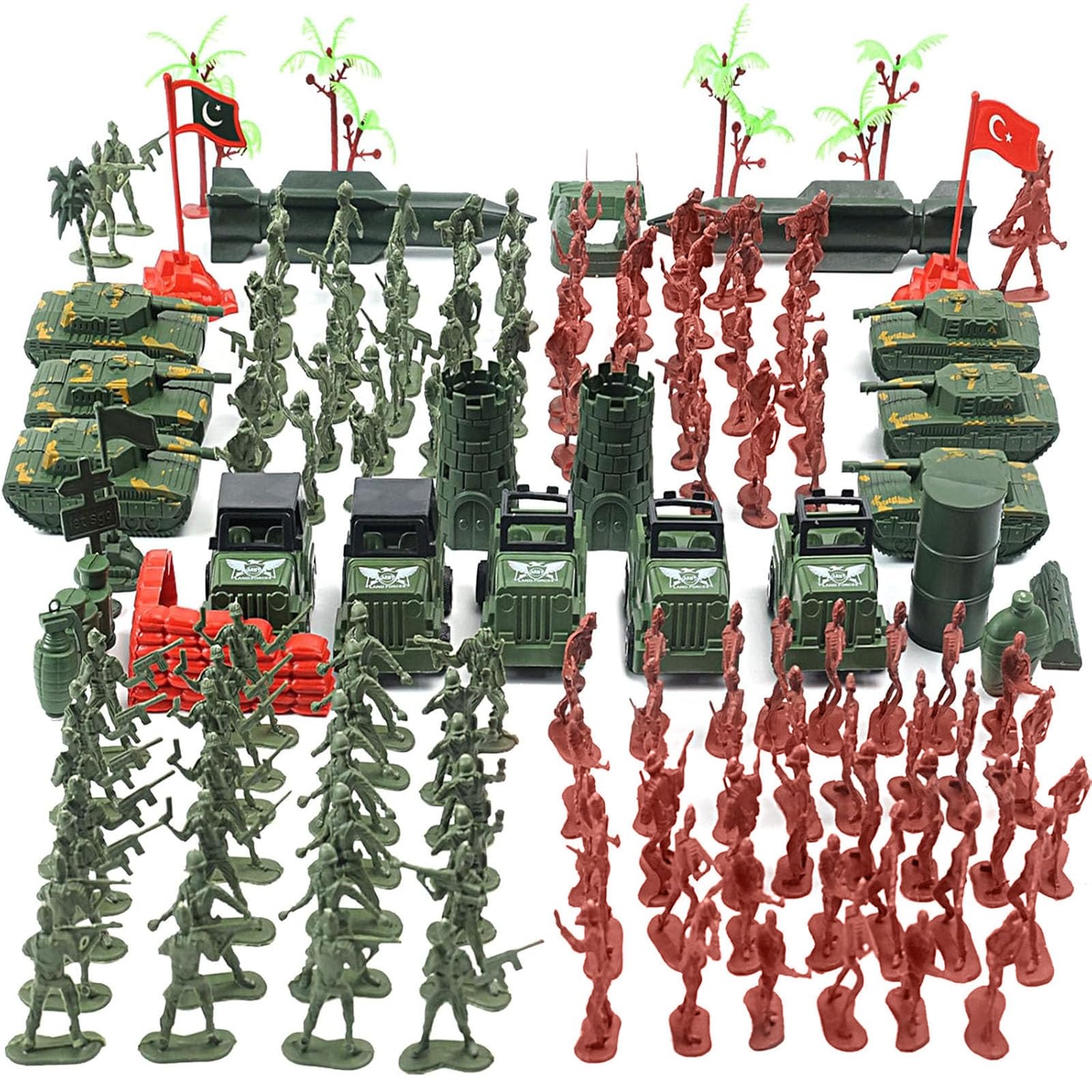 AMOR PRESENT Army Toys Military Set Army Men Toy Soldiers World War II Army Men Military Set Military Figures and Accessories