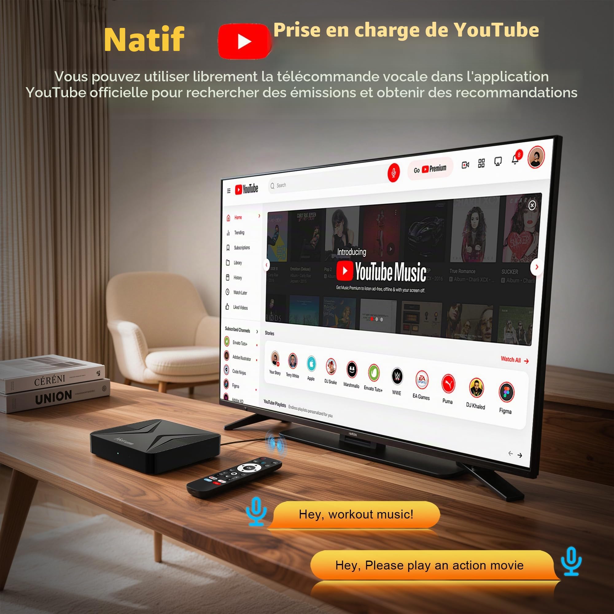 Android TV Box,Android 14.0 Boîtier 4 Go de RAM,32 Go de ROM