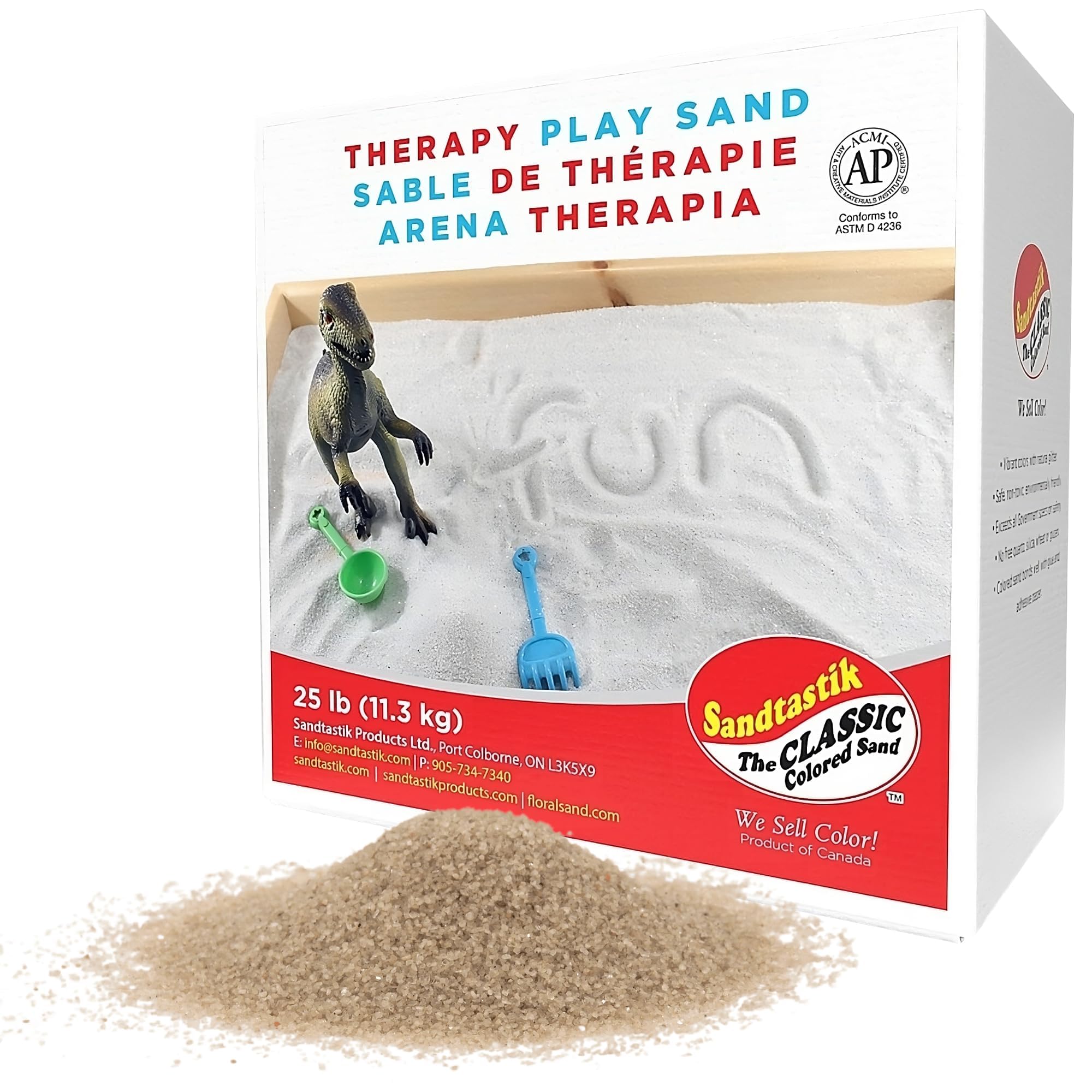 Sandtastik Therapy Play Sand- Beach, 25 lb (11.3 kg) Box - Fill Sensory Tables, Sand Trays & Water Tables! Formulated for Therapy Professionals & Teachers