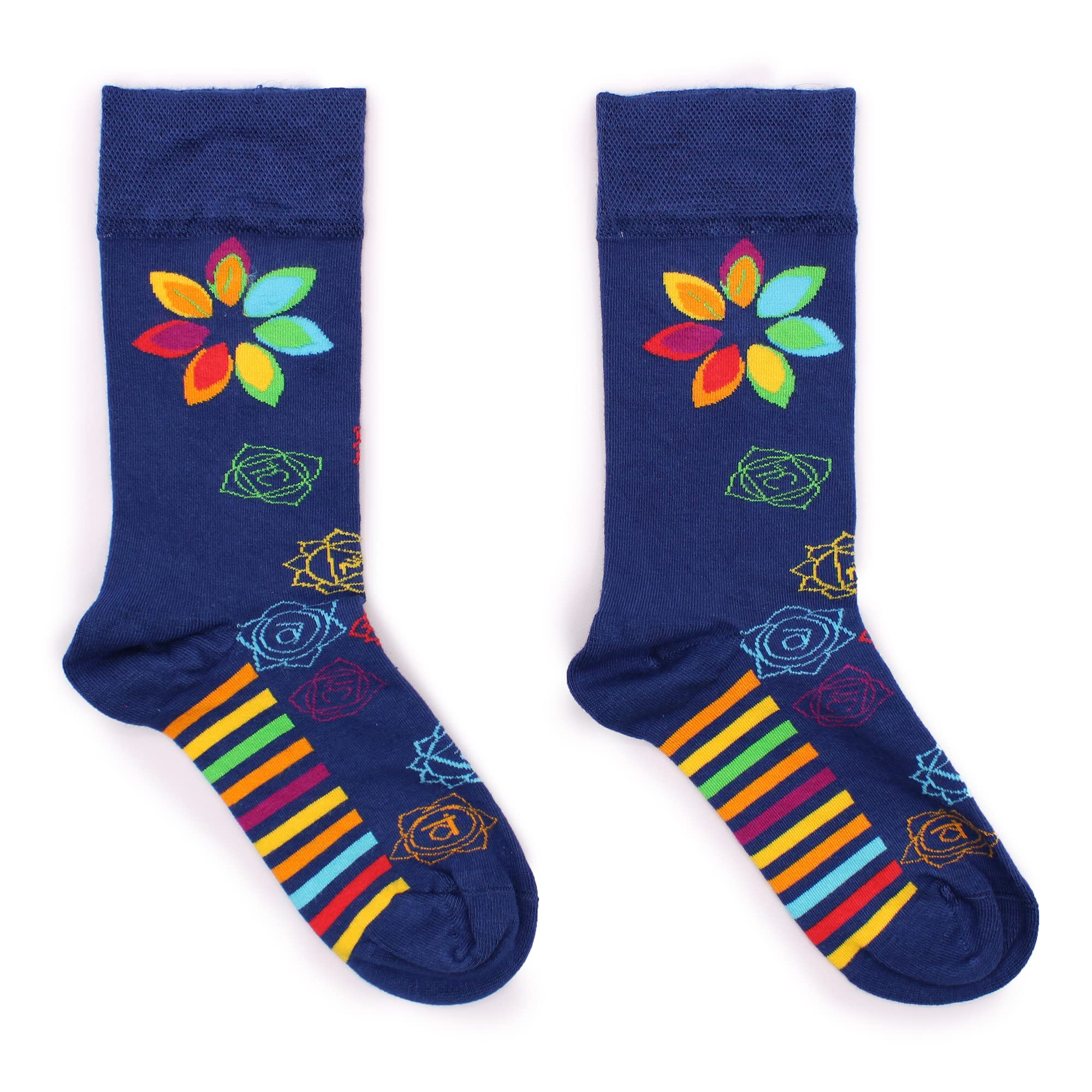 Hop Hare Bamboo Socks - Rainbow Chakra S/M