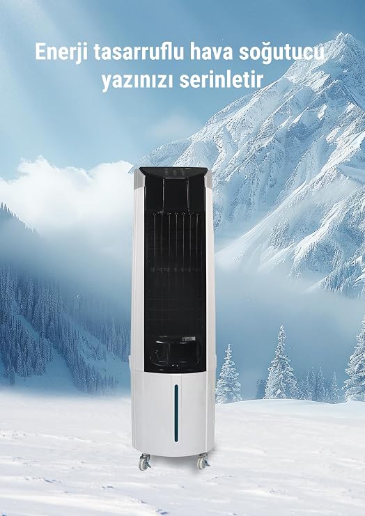 Dlc Hava SoĞutucu Fan 220 Watt İyonİzerlİ Zaman Ayarli Ve Uzaktan Kumandali 45 Lİtre Su Tankli