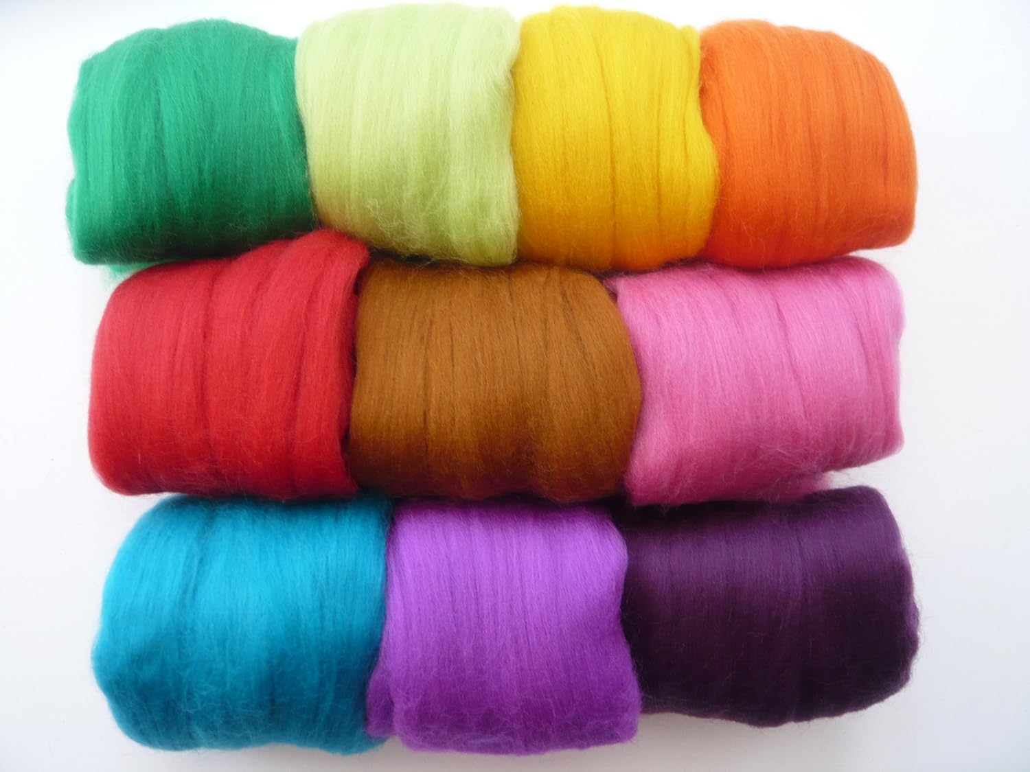 heidifeathers Needle Felting Kit with Natual and Merino Wool - Handle, Finger Guards, Eyes, Needles + Instructions