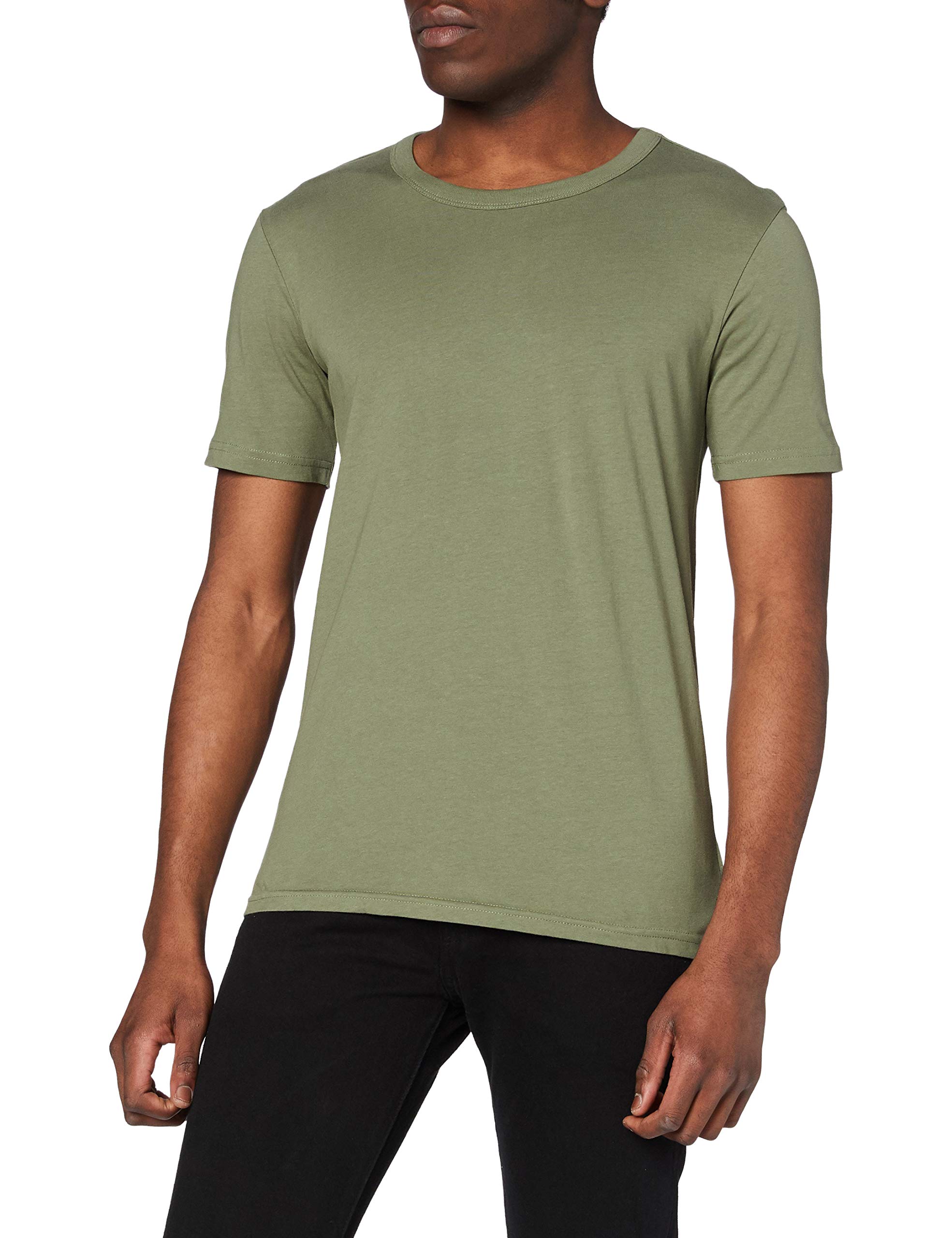 Stedman Apparel Men's Morgan Crew Neck/ST9020 Premium Slim Fit Classic Short Sleeve T-Shirt, Military Green, Small
