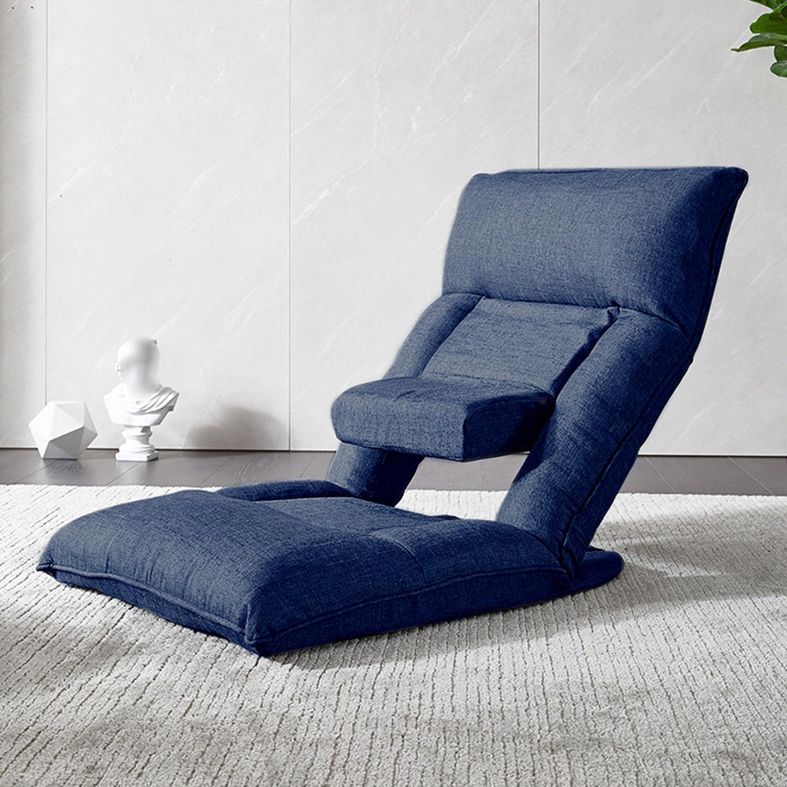 Chaise longue en tissu pliable gain de place pour soulager le dos