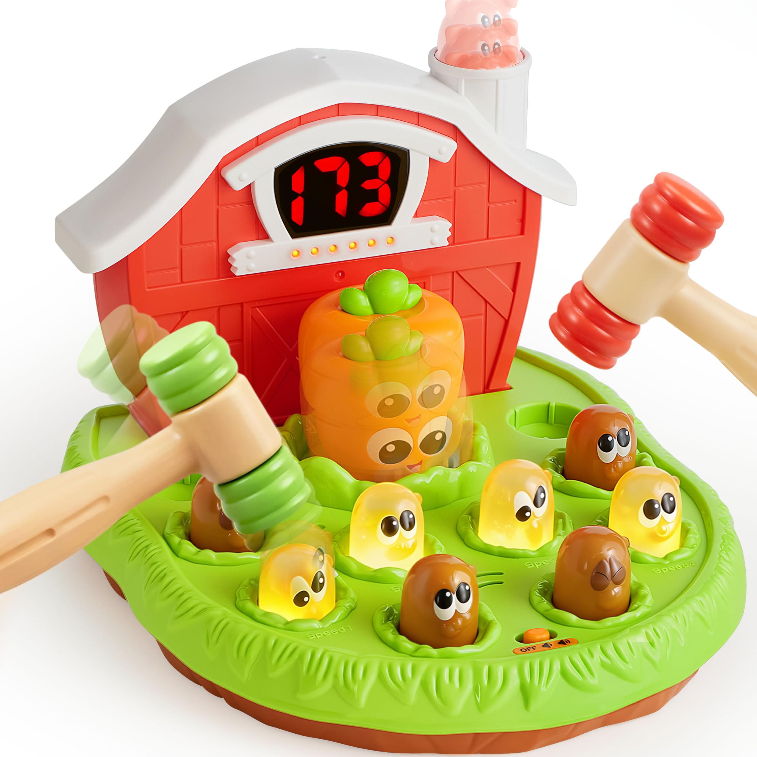 lalalark Game for Toddlers Age 2 3 4 5, Light & Sound, 4 Modes, 40 Levels, Baby Toy Gifts for Early Learning, Birthday Gift for Toddler Boy Girl Toys