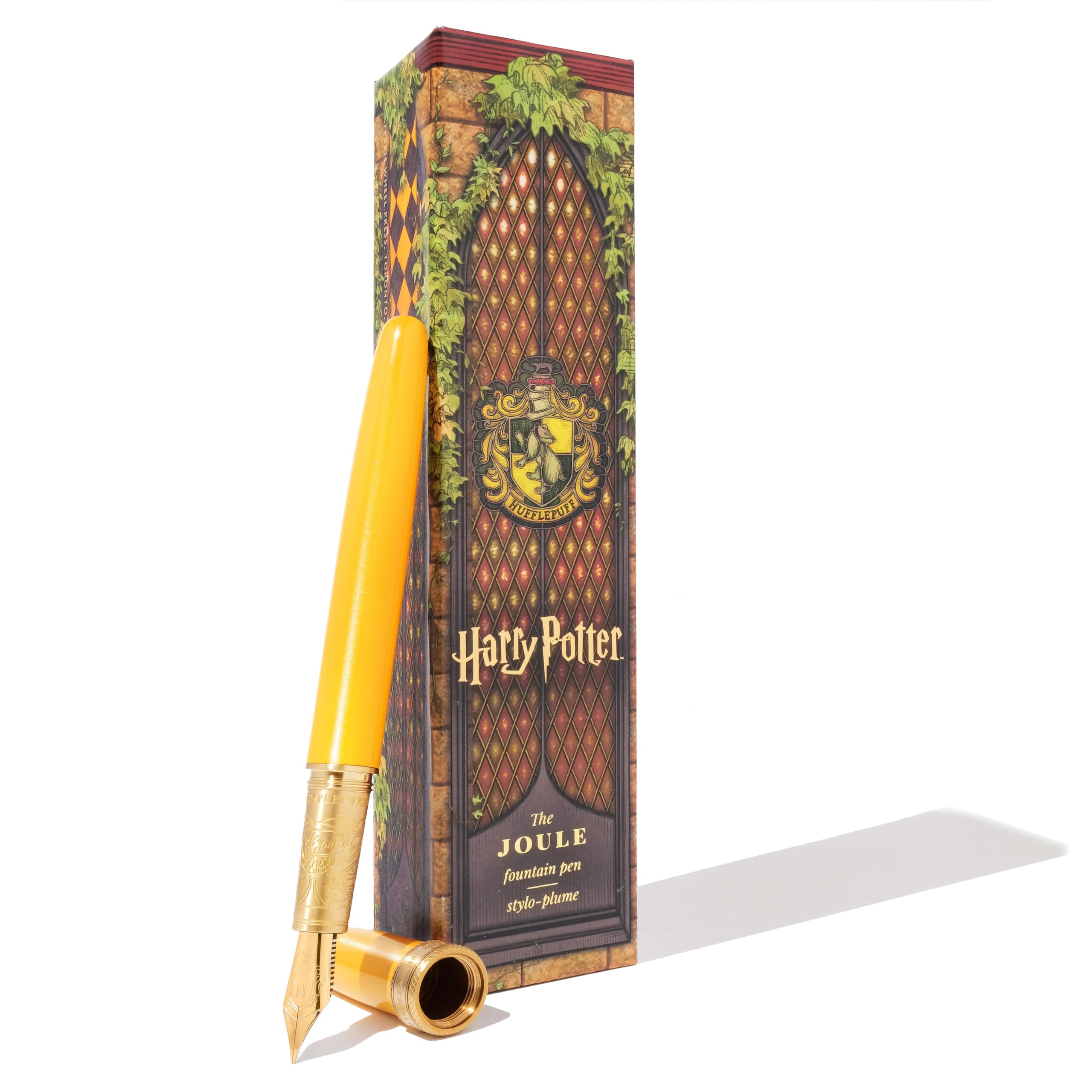 Ferris Wheel Press, Warner Bros., Official Licensed, Harry Potter, Joule Pen, Hufflepuff House, Secrets Etched in Silver and Gold, Gold Plated No. 6 Nib