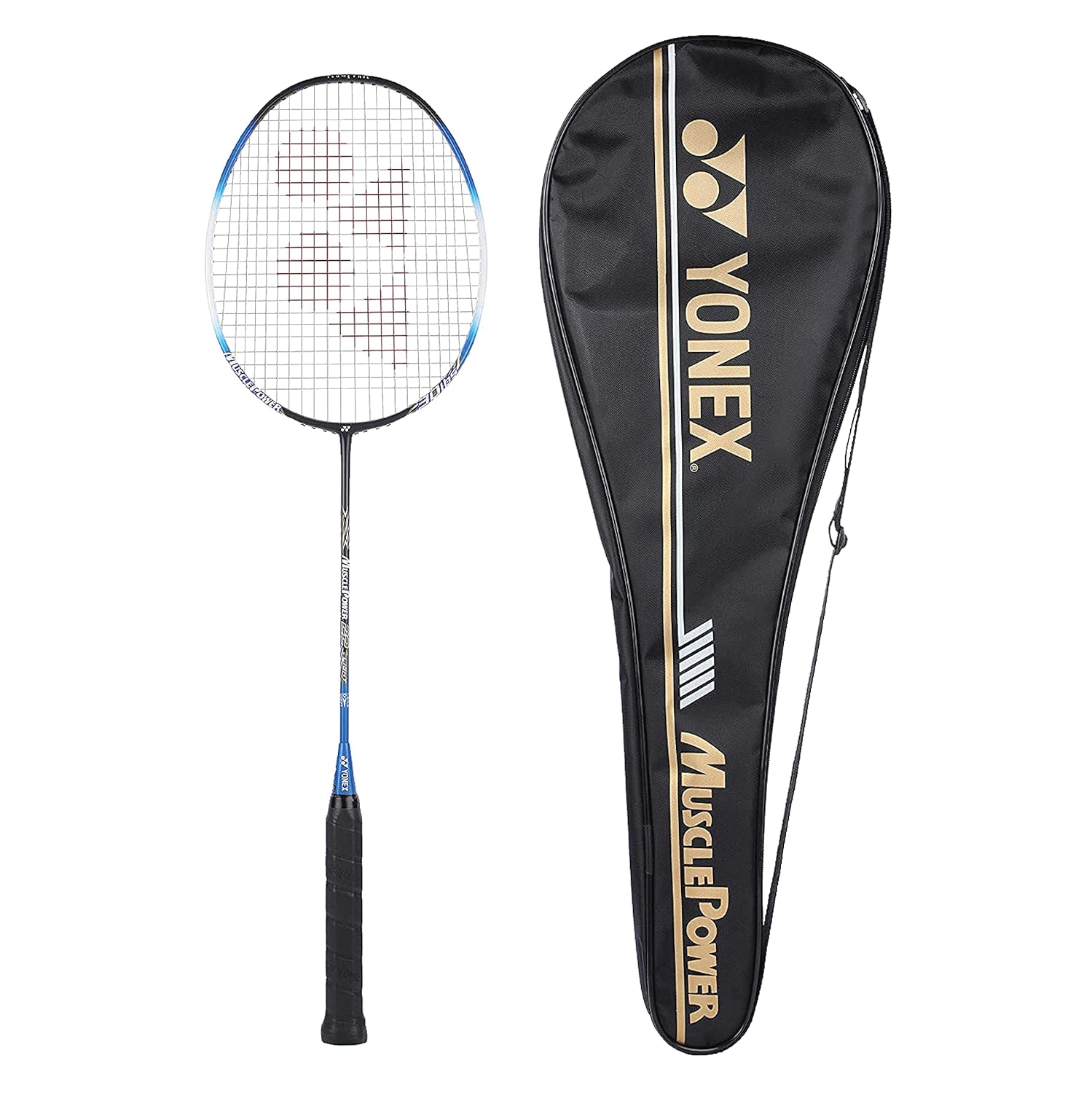 Yonex Muscle Power 22LT Aluminum Strung Badminton Racquet, G4 (Black Blue) Yonex Muscle Power 22LT Aluminum Strung Badminton Racquet, G4 (Black Blue)