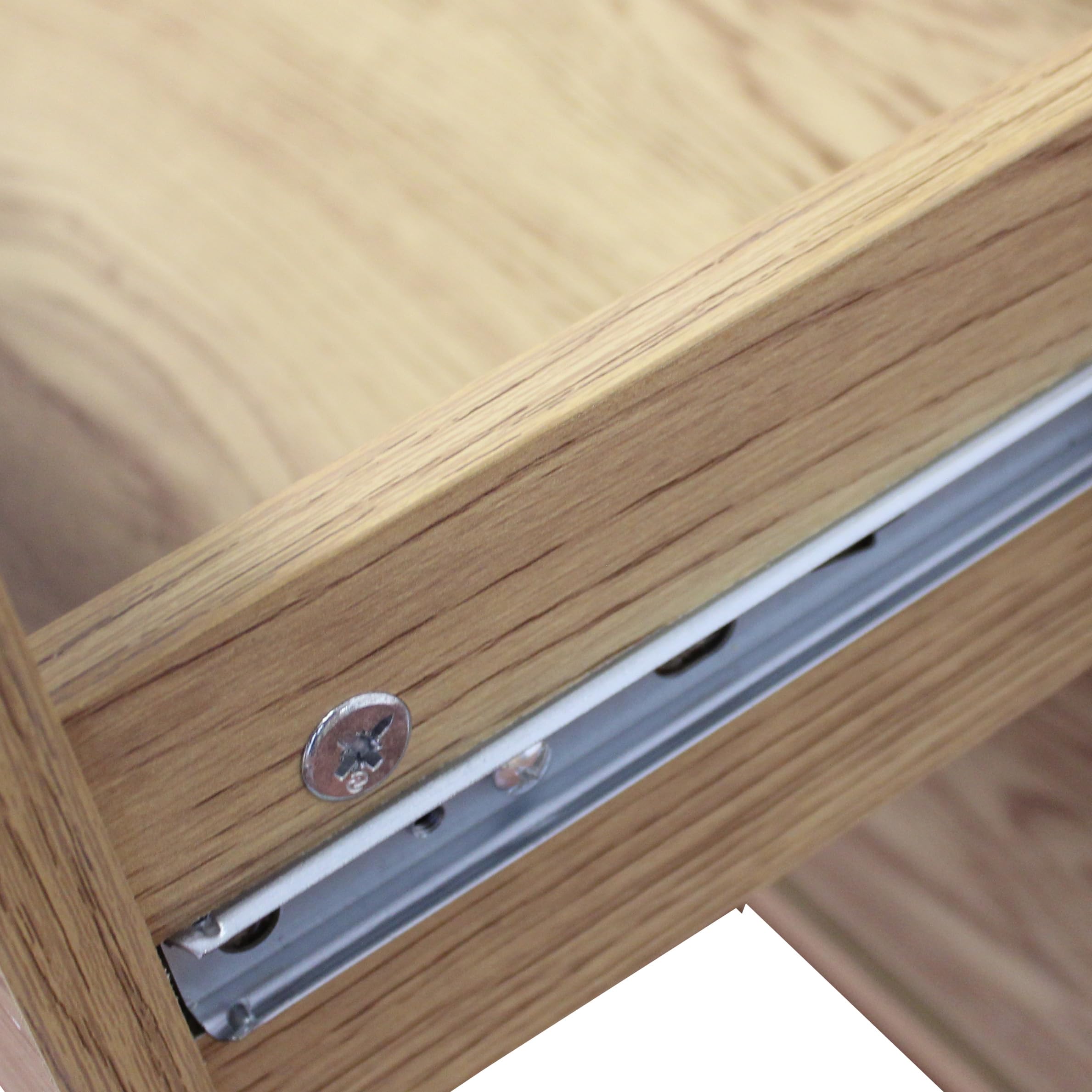 Comodino in legno naturale 2 cassetti stile scandinavo - ULANLEN Naturale