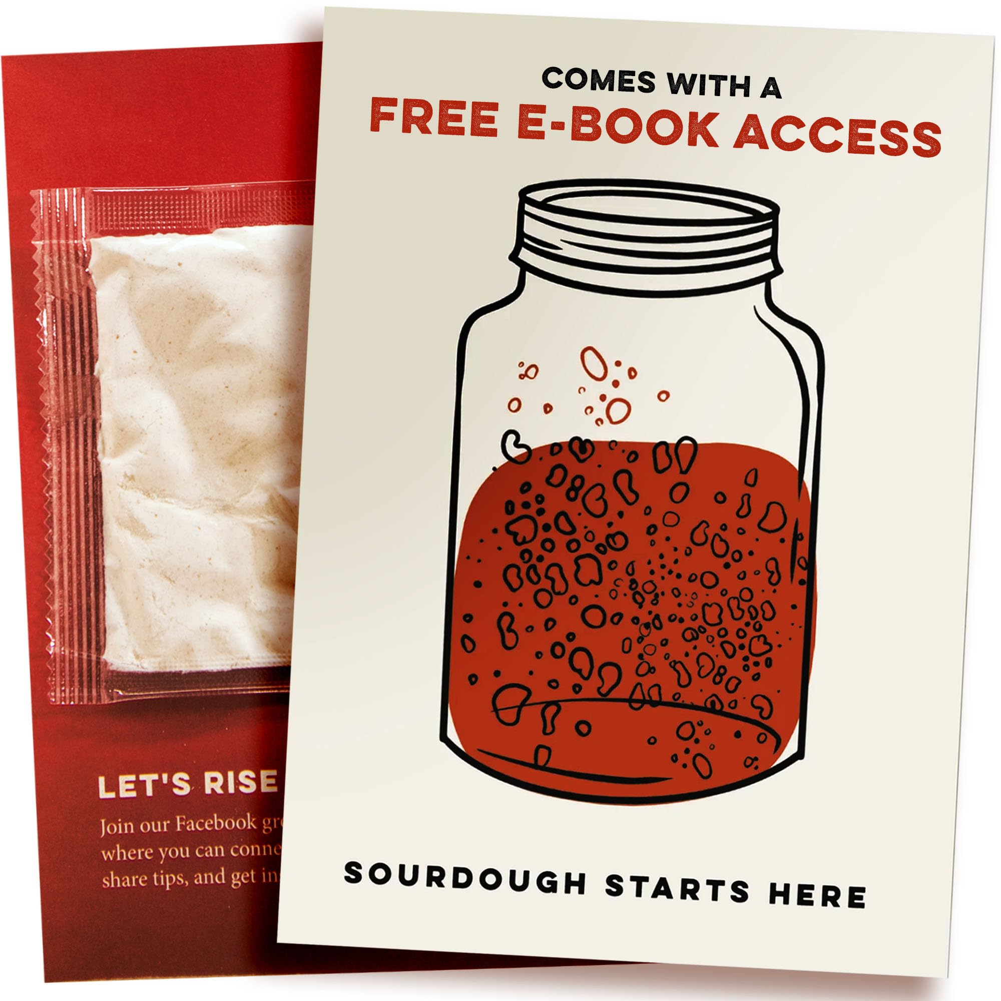 Sunrise Flour Mill Heritage Organic Sourdough Starter 0.32 oz, Organic Sour Dough Bread Starter, Great for Gluten Sensitive People, Beginner Friendly, Includes a Free Guide and Recipes.