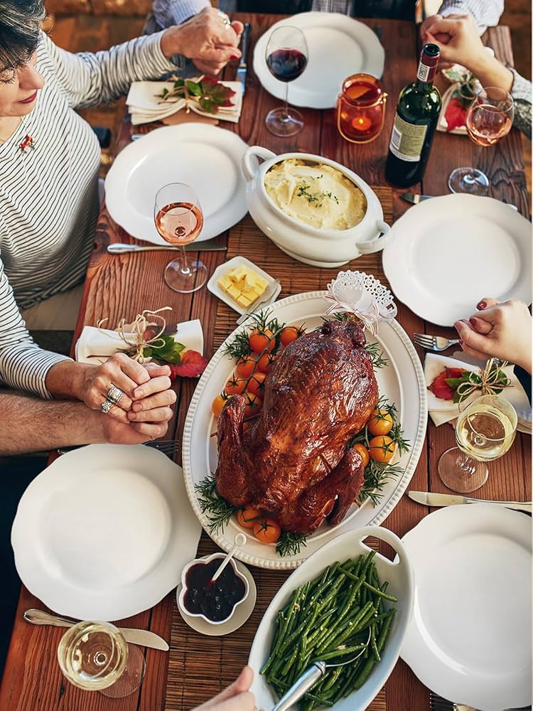 Amazon.co.jp: Yhy 10.6-inch磁器Scallopディナープレートセット