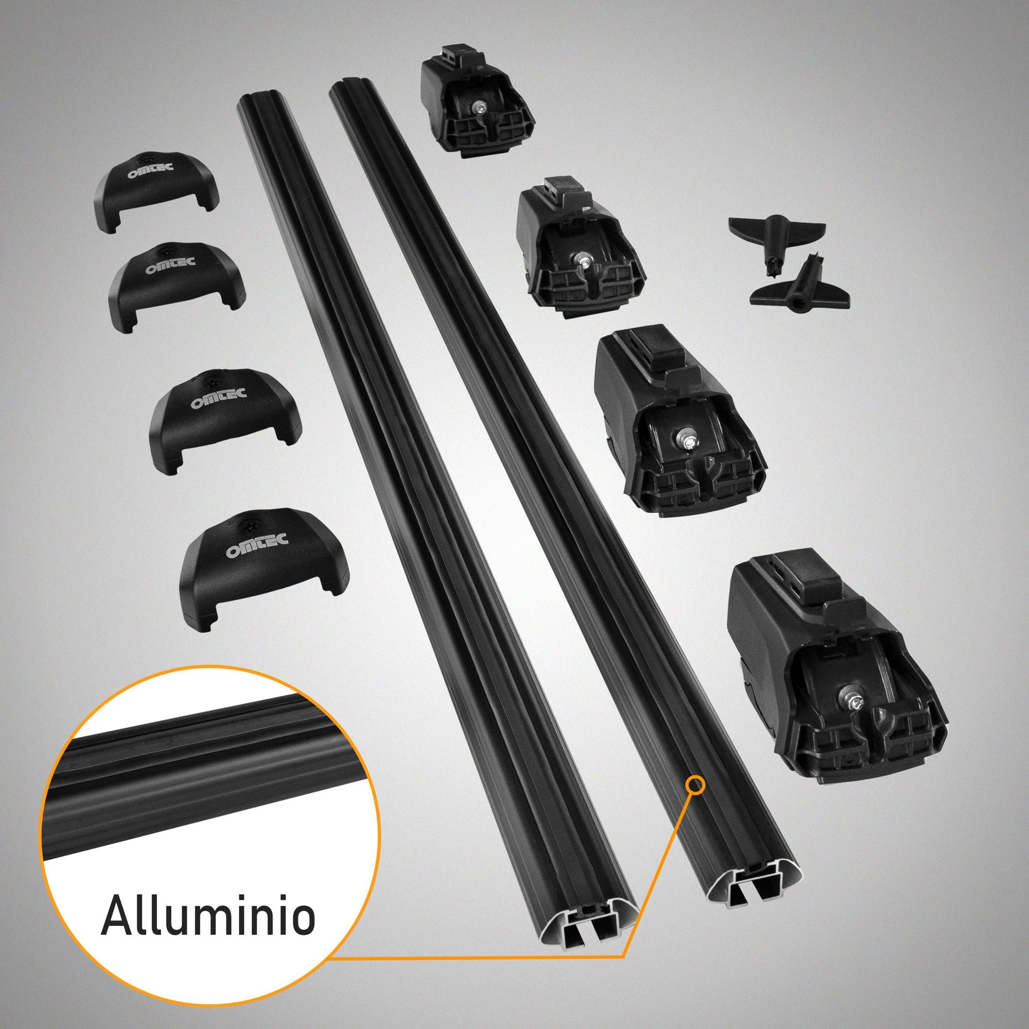 CHROMEMASTER Portapacchi da Tetto, Barre Tetto; Compatibile con Mercedes GLC 2015-2022; Per il Trasporto di Box da Tetto, Portabiciclette, Scala | Struttura Leggera e Resistente in Alluminio