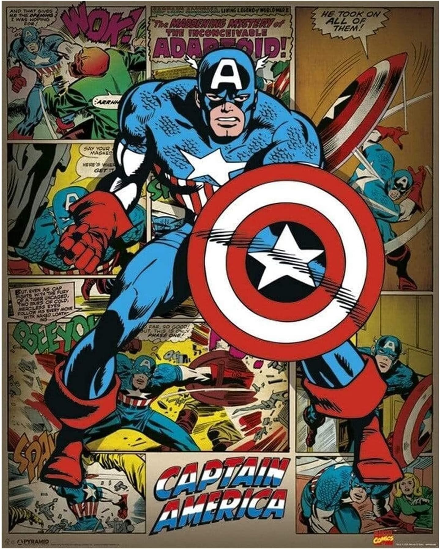 Pyramid International MARVEL COMICS - CAPTAIN AMERICA RETRO (MINI POSTER)