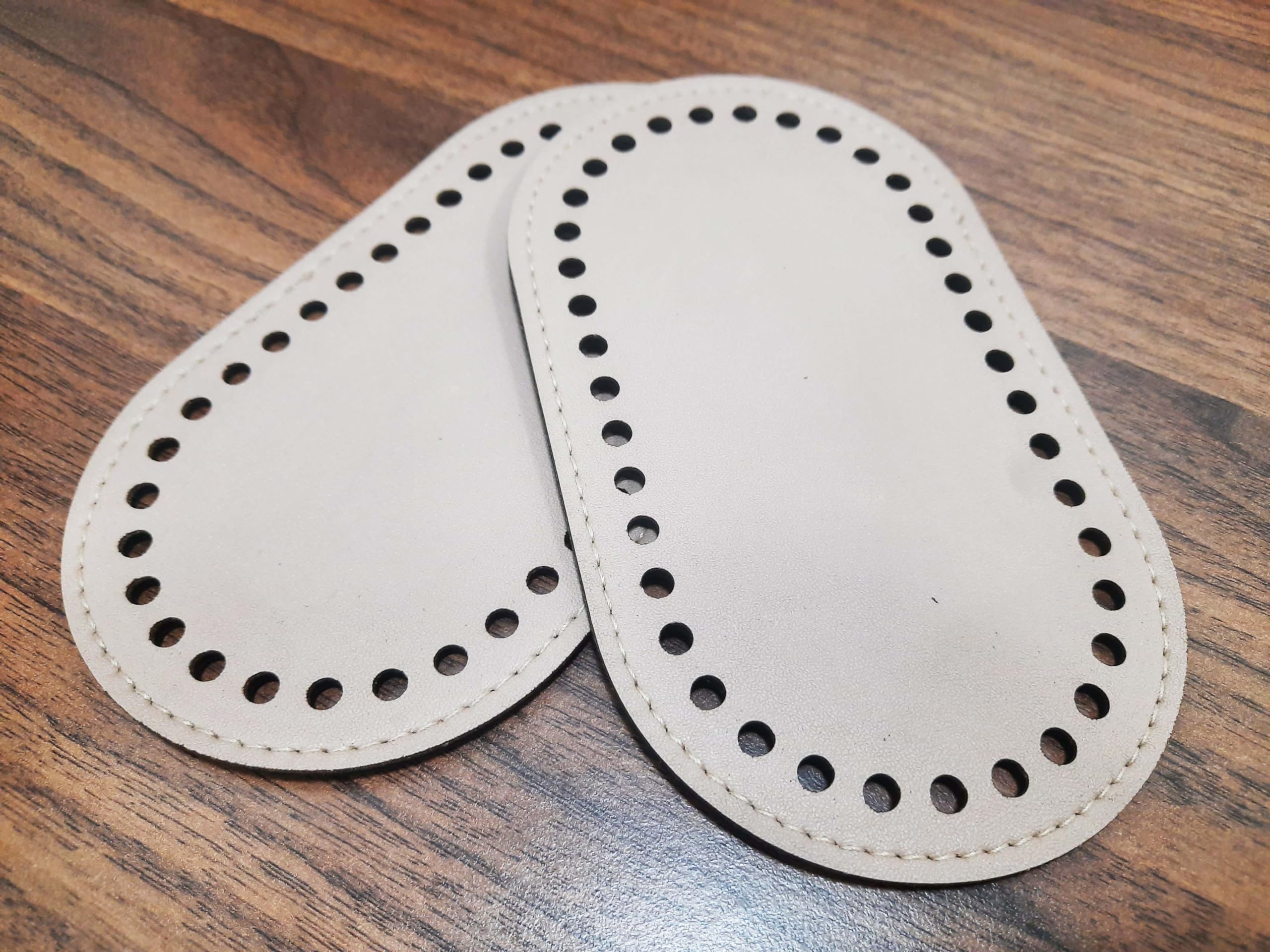 Tia Leather Base for Handbags, Bags and Purses made of Leatherette with Stitched Hard Base (Oval Walnut-8x4In.-2Pcs)-picture-24