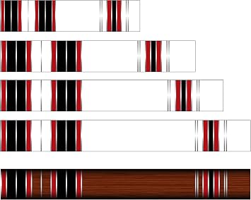 Laminated Clear Transparent Red Crests Traditional 9 Arrow Wraps 15 Pc Pack Choose Length Width