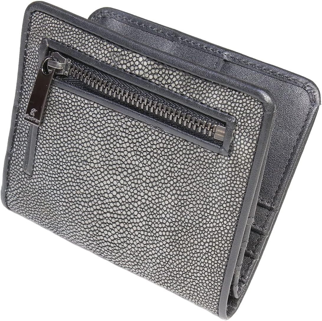 diosbras　ディオブラス　スティングレーエイ革　本革二つ折り財布 diosbras] メンズ二つ折り レザーウォレット 本革 スティングレイ