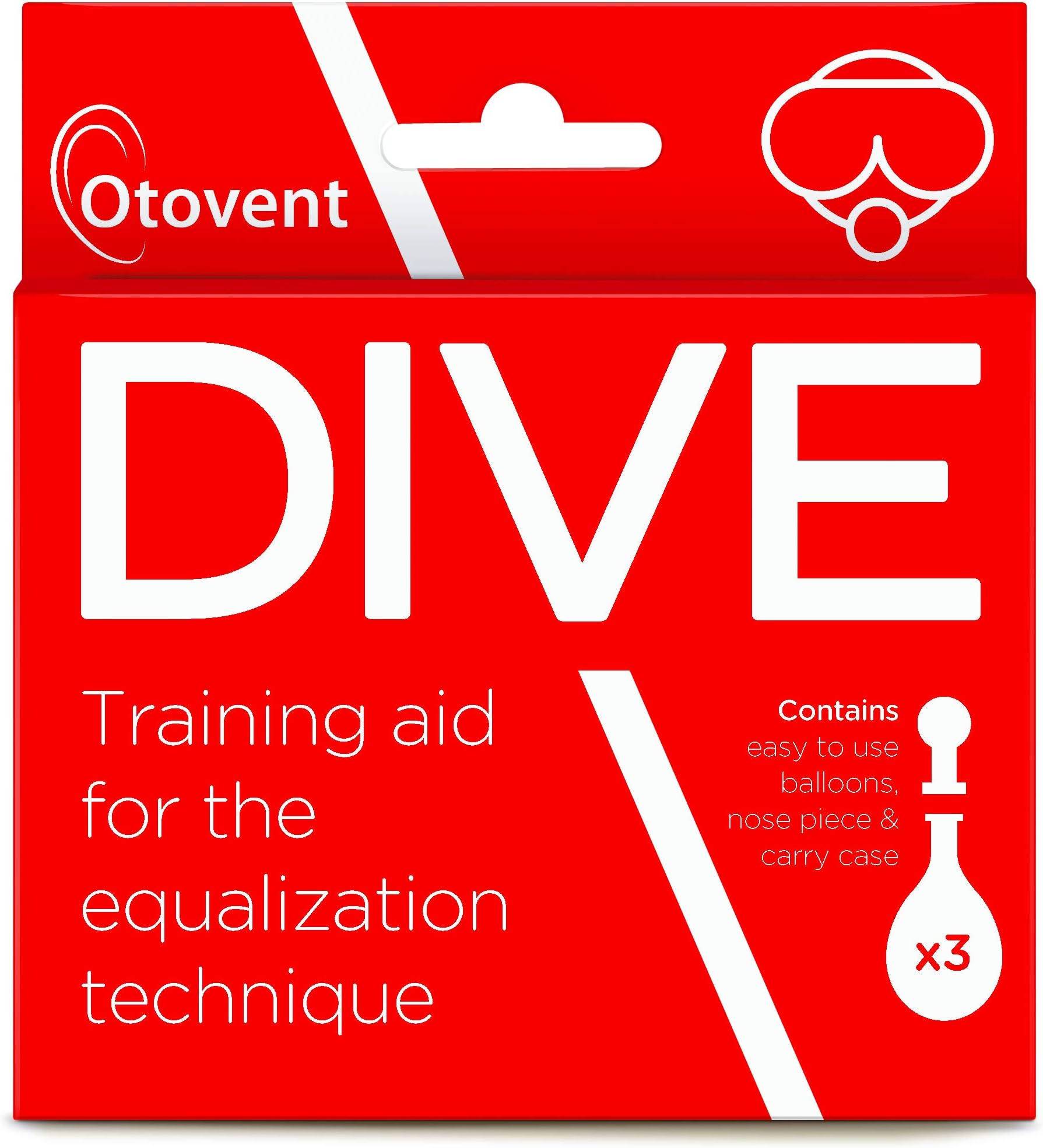 Otovent Dive Autoinflation Device, Red, 3 Count