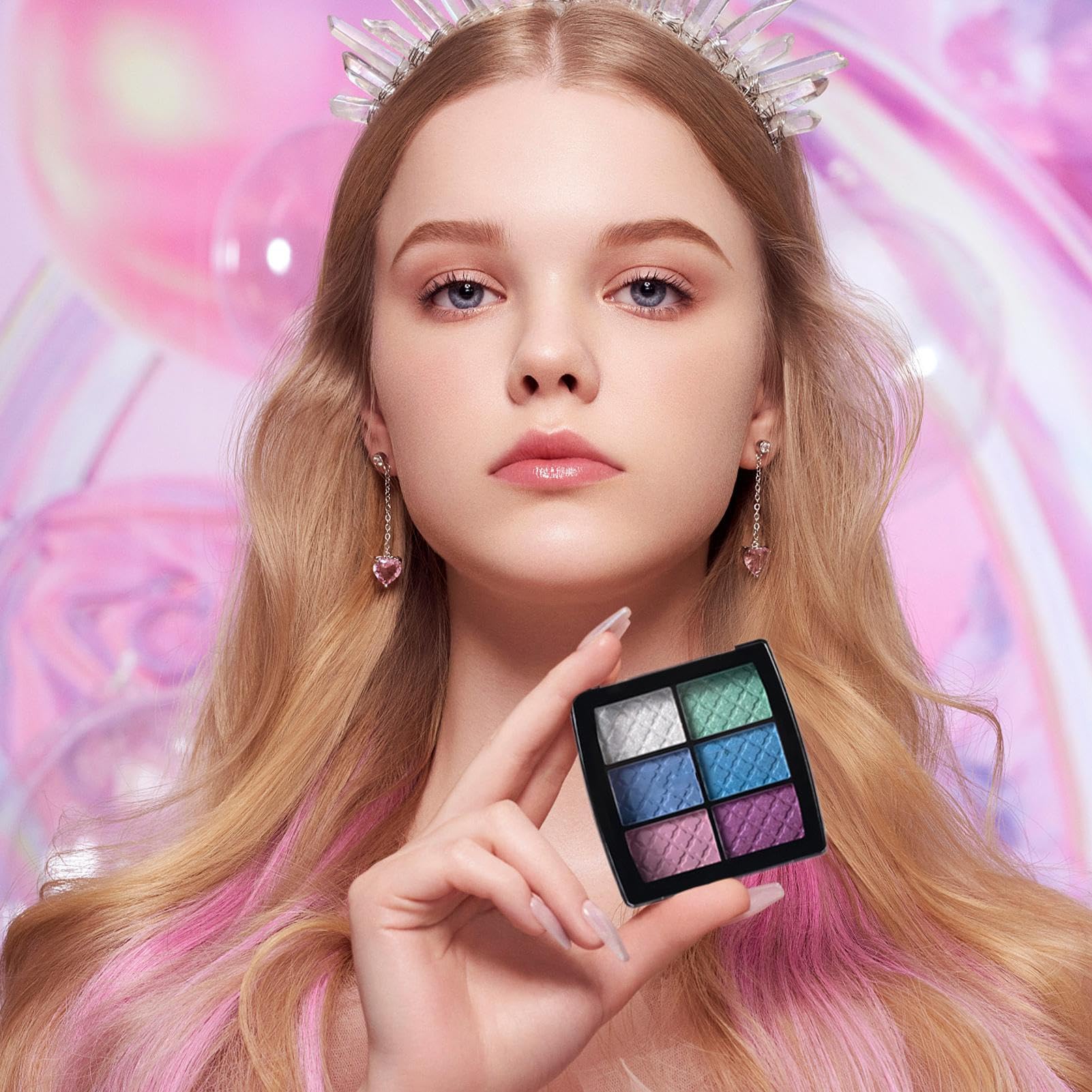 Conjunto De Maquillaje Para Mujeres - Paleta De Sombras Para Los Ojos - Juego De Maquillaje Portátil Y De Larga Duración Para Mujeres - para Damas Madres Abuelas Novias Cumpleaños y Citas
