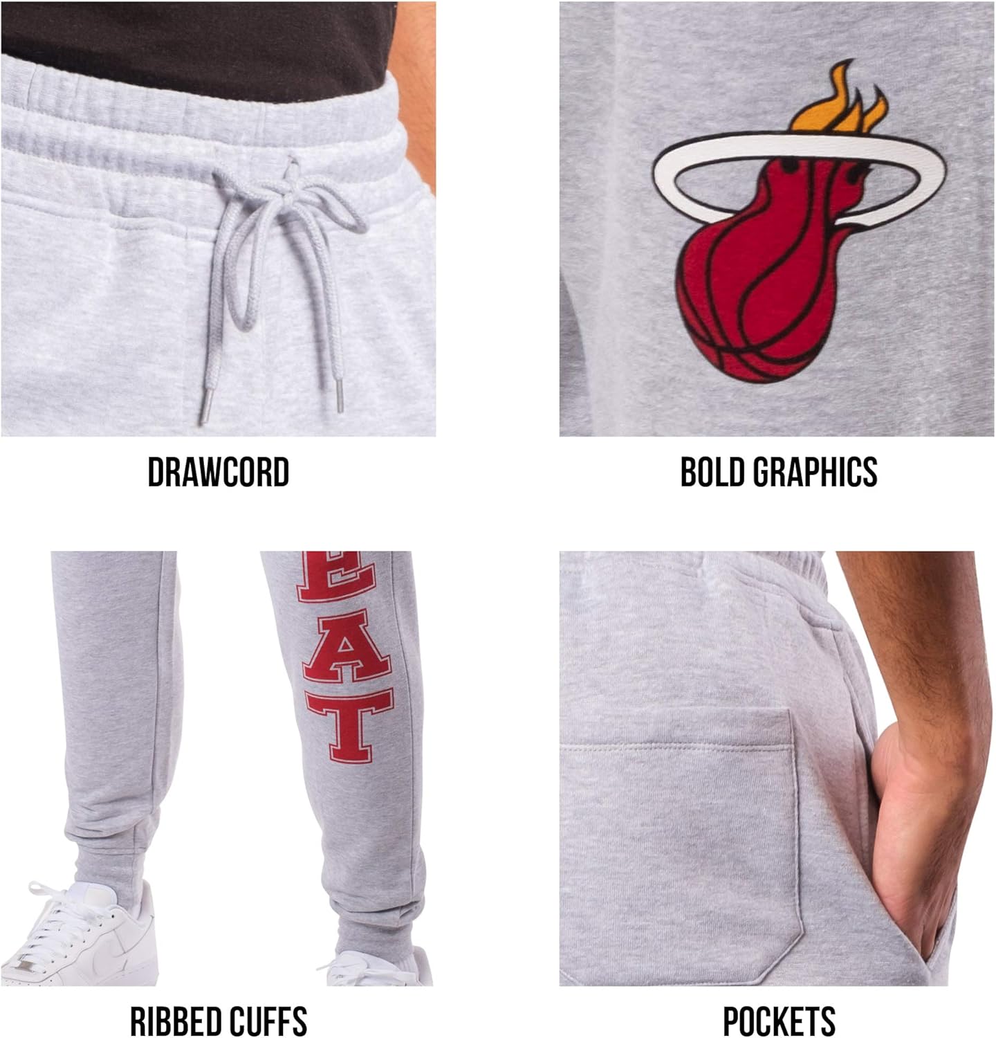 Ultra Game NBA Men's Team Soft Jogger Sweatpants : Sports & Outdoors