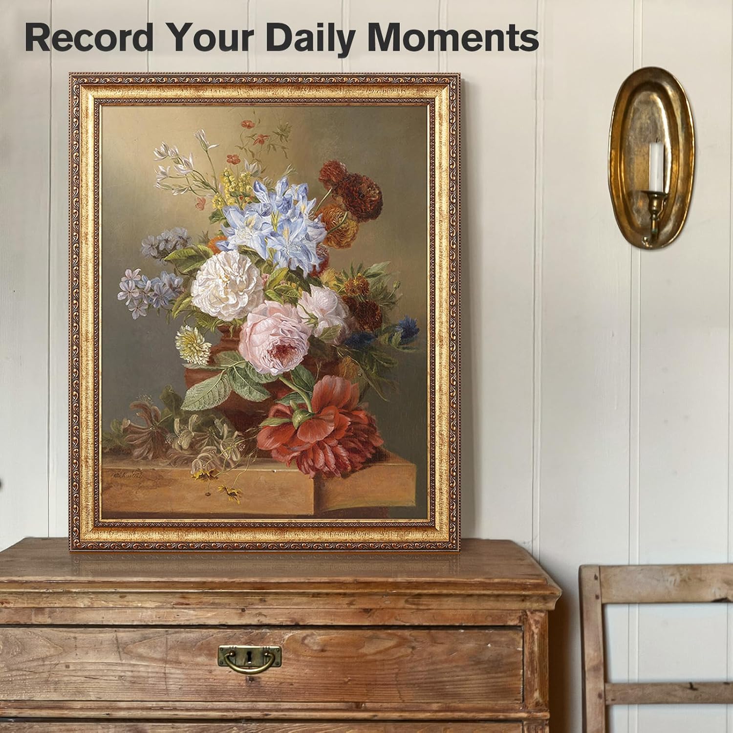 16x20 Gold Picture Frame, 2 Pack Ornate Vintage Picture Frames for Wall or Tabletop Display, 16x20 Photo Frame Gold with Plexialass, Display Poster 11x14 with Mat or 16x 20 without Mat for Antique Déco - Image 6