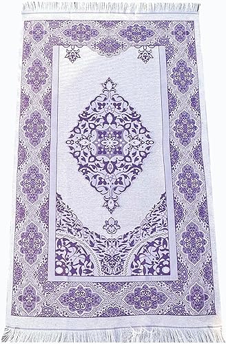 Miniatura 7 de Alfombra de oración musulmana, juego de regalo 7 en uno, tapete de oración, libro de sura, tasbeeh, bufanda, estuche de sura, marcador, gancho para