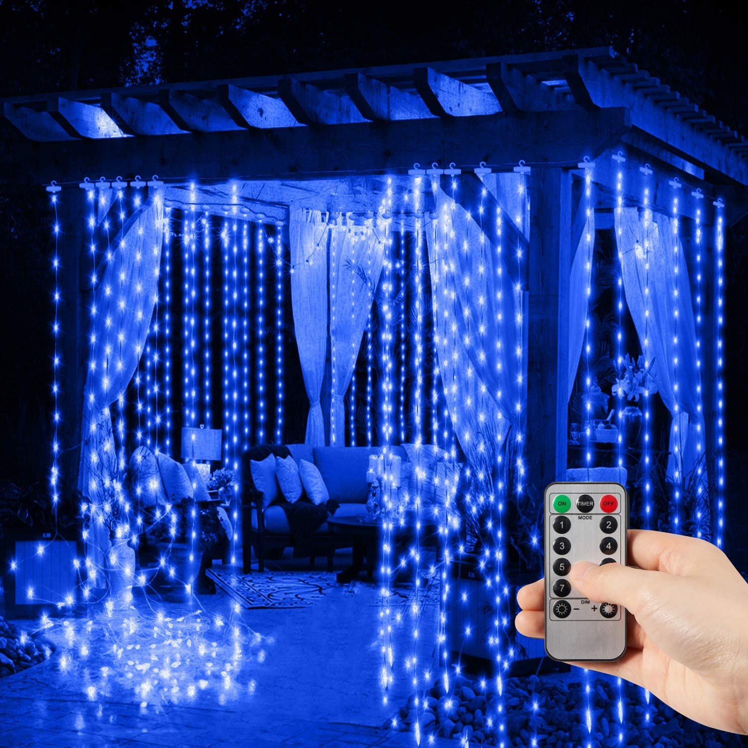 OVE LEDカーテンストリングライト 5箱セット Amazon.co.jp: カーテンストリングライト 300個のLEDストリングライト