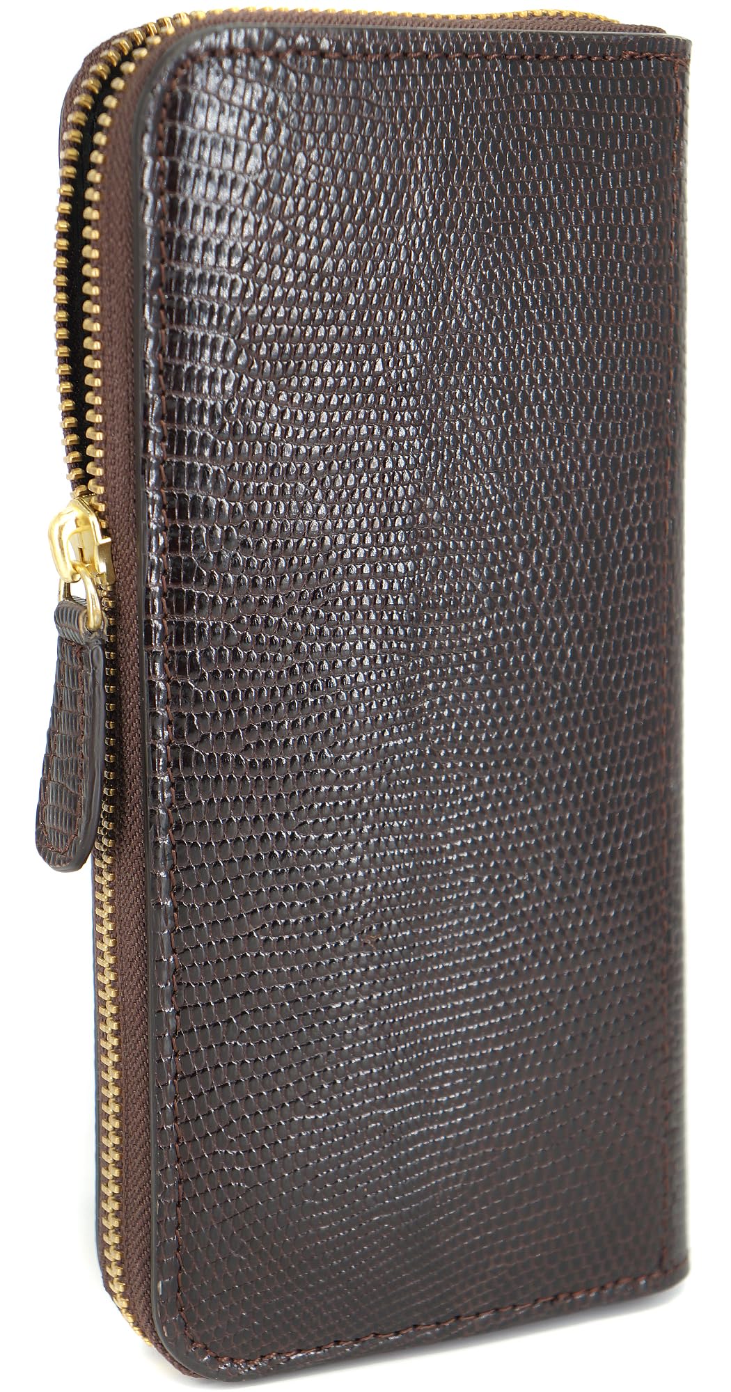 Amazon | ブラウン 日本製 リザード革 財布 メンズ レディース 長財布