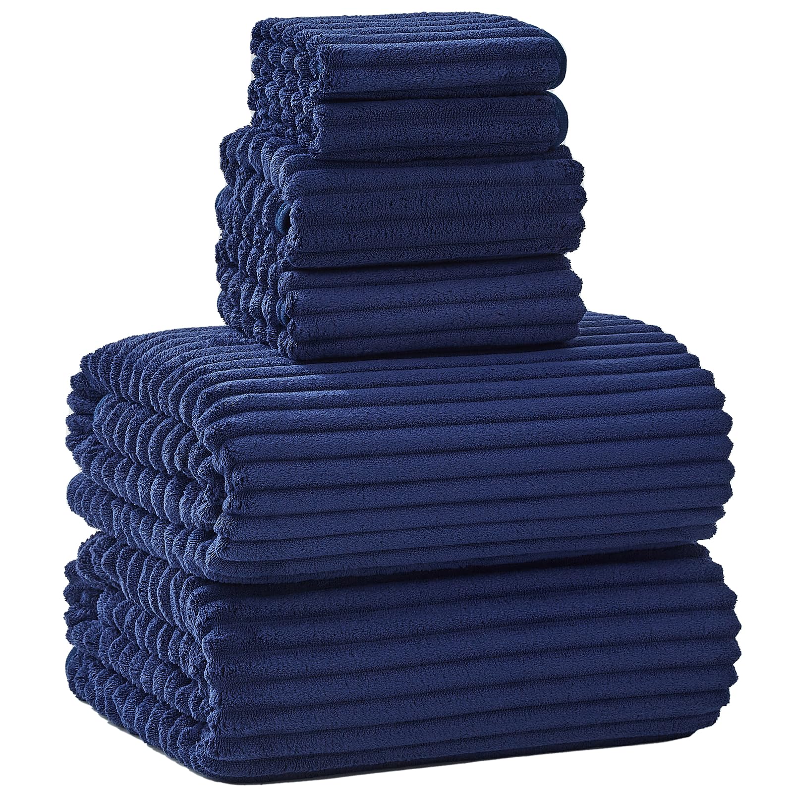 NALIVO Extra Large Bath Towel Set of 6 (40"x80"),Oversized Bath Sheet Super Soft Highly Absorbent Microfibers Quick Dry Luxury Shower Towel for