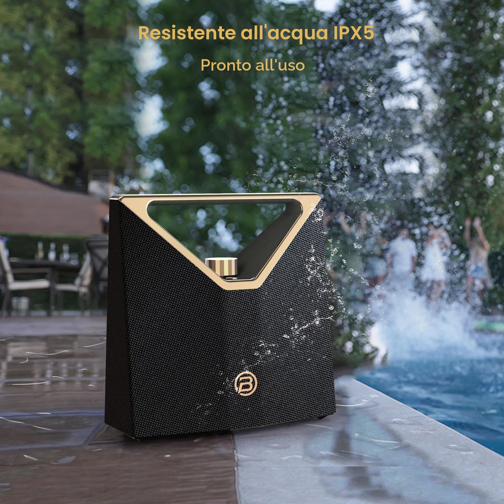 BUGANI Brief Plus Cassa Bluetooth Potente Portatile 80W