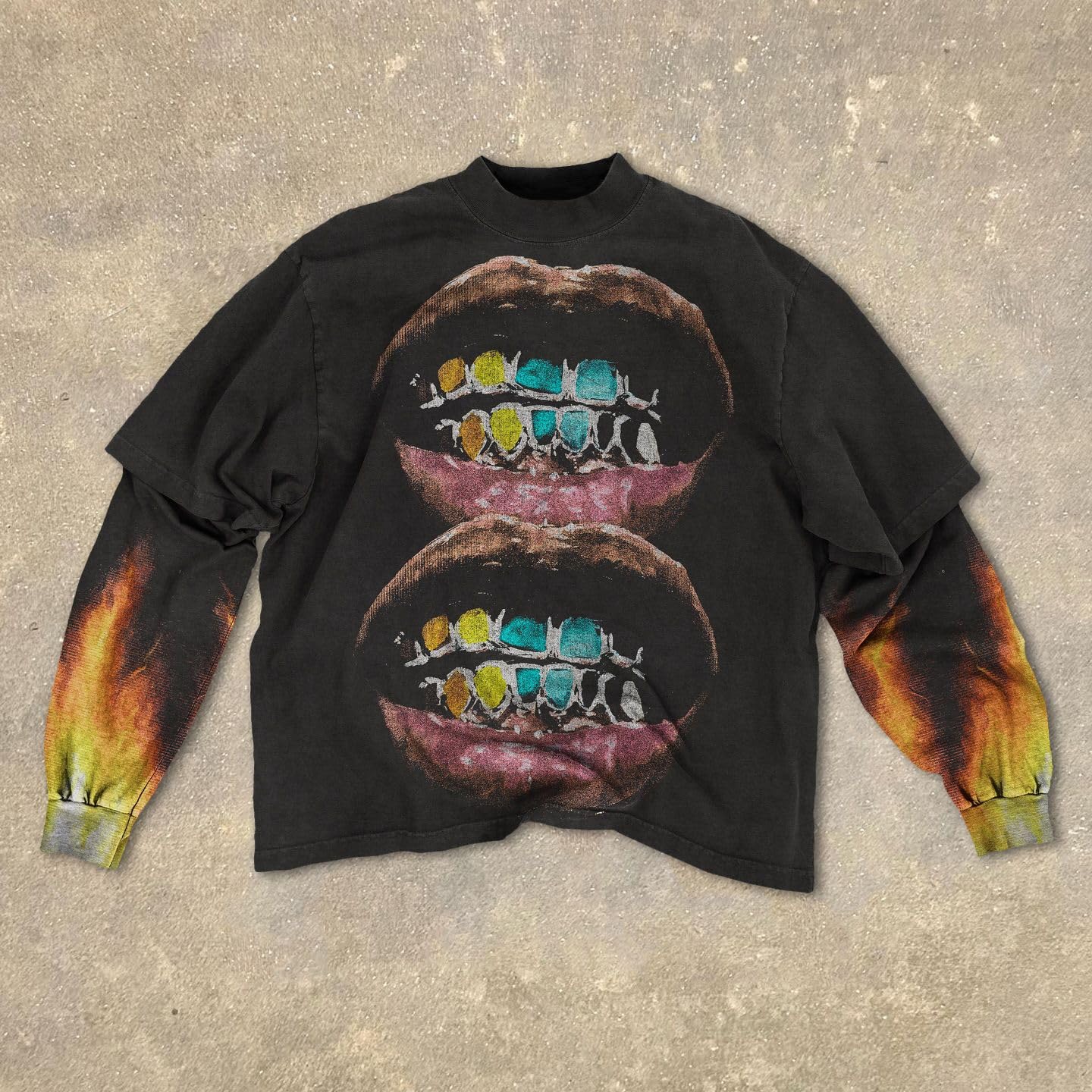 Camicia gotica camicia gotica falso due pezzi abbigliamento alternativo gotico manica lunga top grunge vestiti