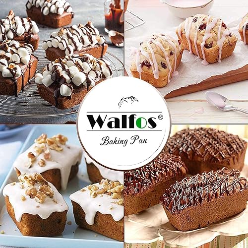 Miniatura 6 de Walfos Mini molde de silicona para hornear pan, 6 cavidades, antiadherente, de silicona, 3 piezas de molde para hornear de grado alimenticio para