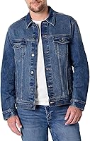 Amazon Essentials Men's Regular-Fit Low Stretch Denim Trucker Jacket - Durable Heavyweight Cotton for Everyday Comfort
