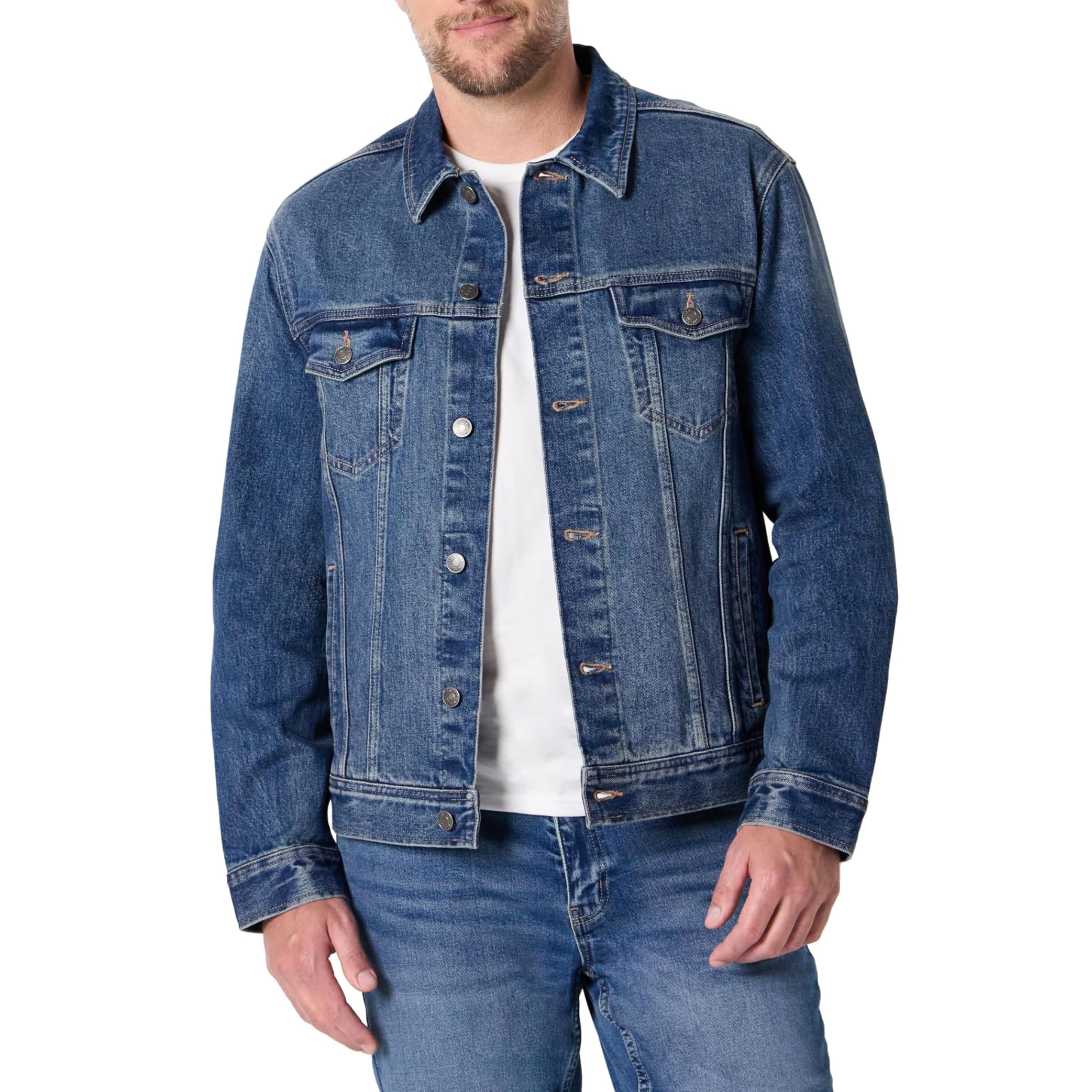 Amazon Essentials Men's Regular-Fit Low Stretch Denim Jacket
