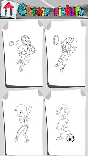 Livro de colorir esporte