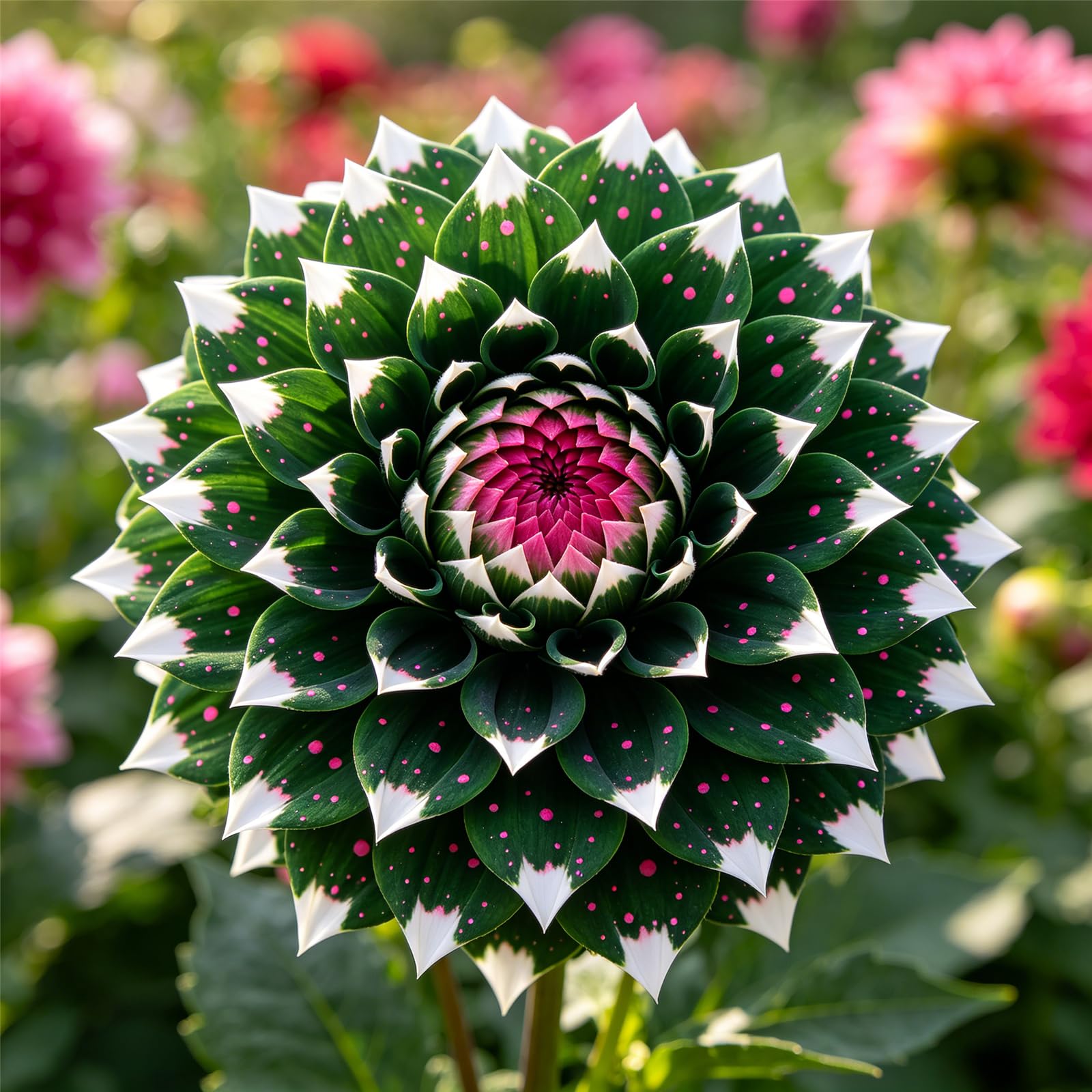 Mehrjährig Dahlien/Einfach zu pflegen/Seltene/Lange BlüTezeit/mit Auffälligen Blüten/Ideal für Gartenanfänger-10Rhizome-D