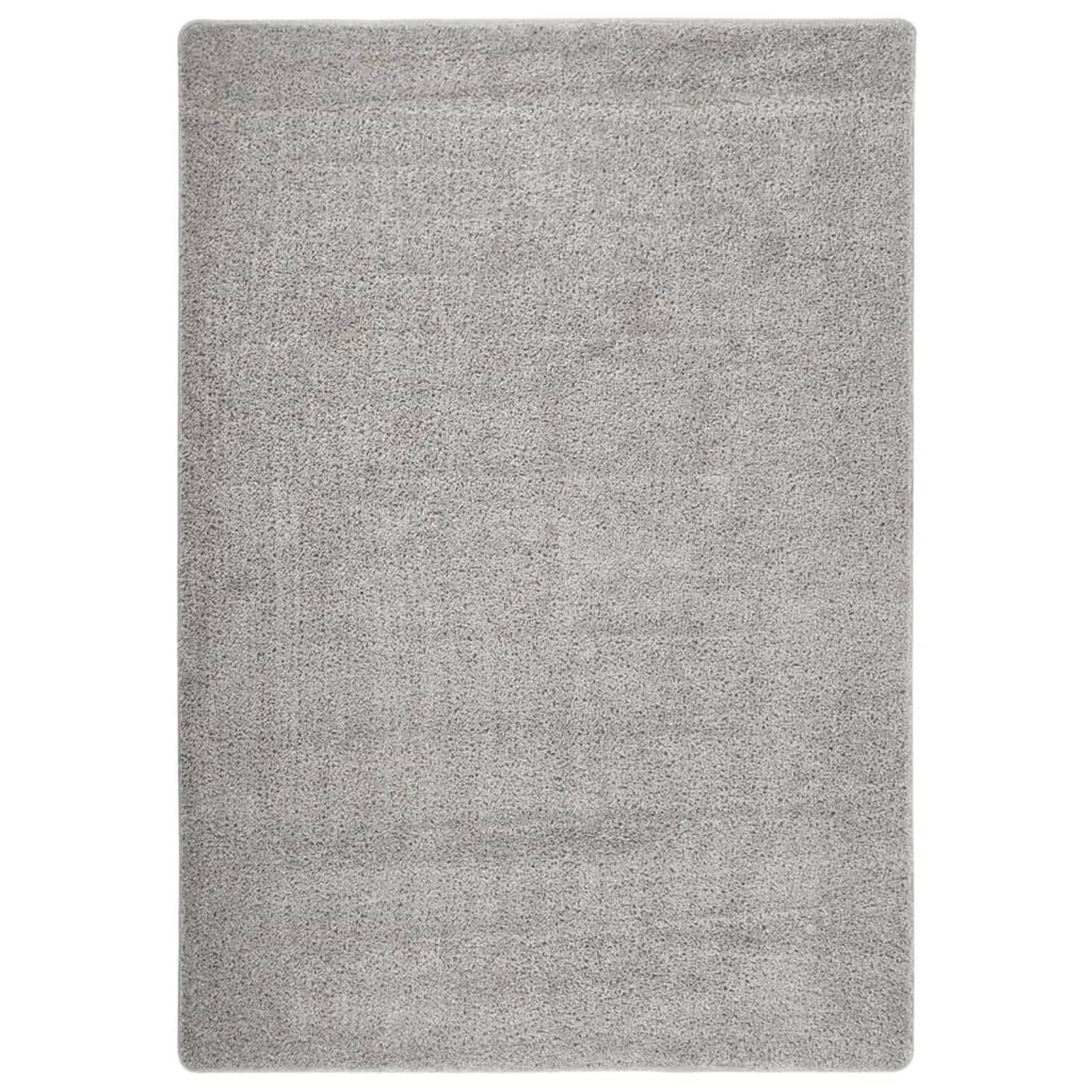 Homgoday Tapis Shaggy gris clair, 160 x 230 cm, antidérapant, tapis de cuisine, tapis de couloir, tapis de salon, tapis de chambre à coucher